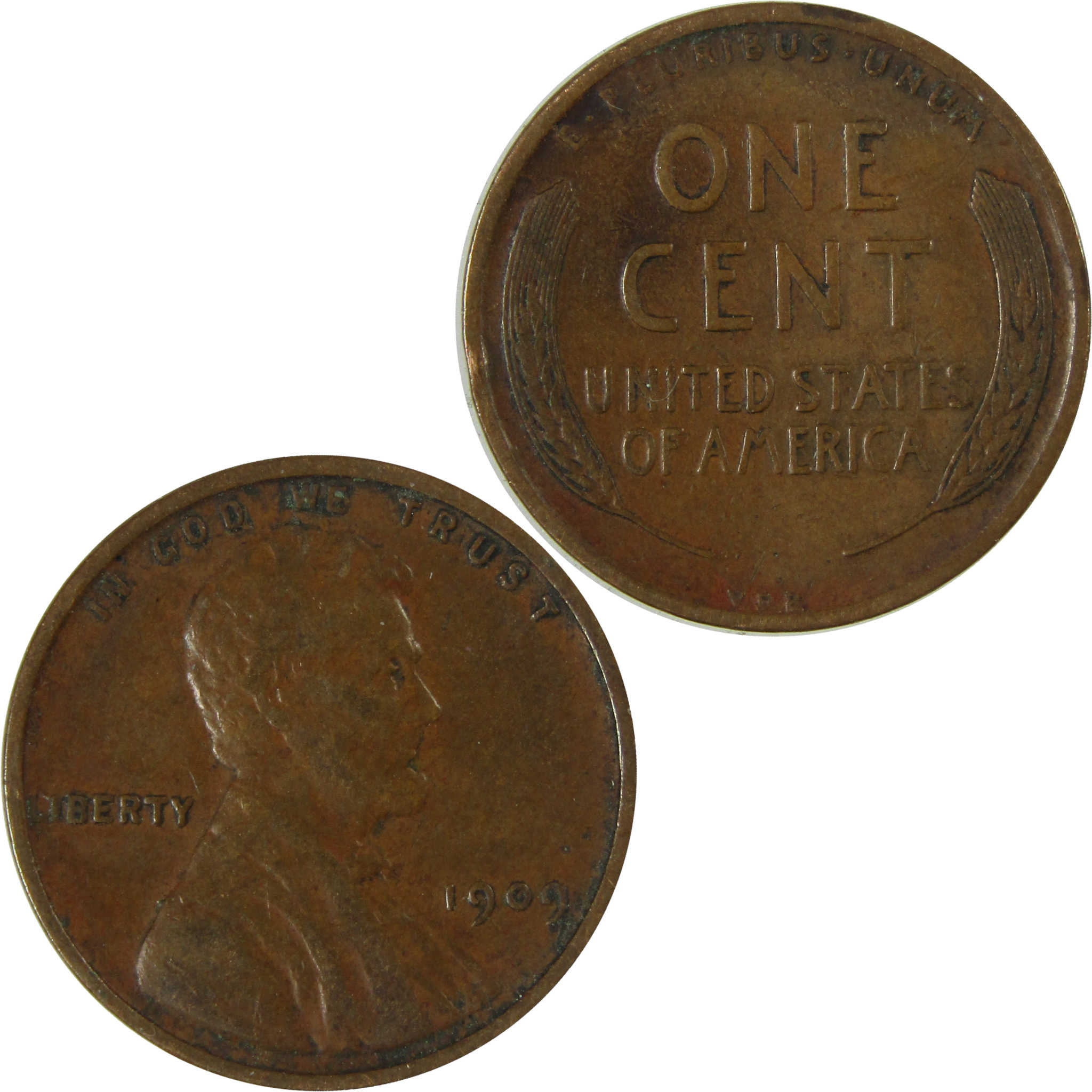 1909 VDB Lincoln Wheat Cent VF Very Fine Penny 1c Coin SKU:I26744
