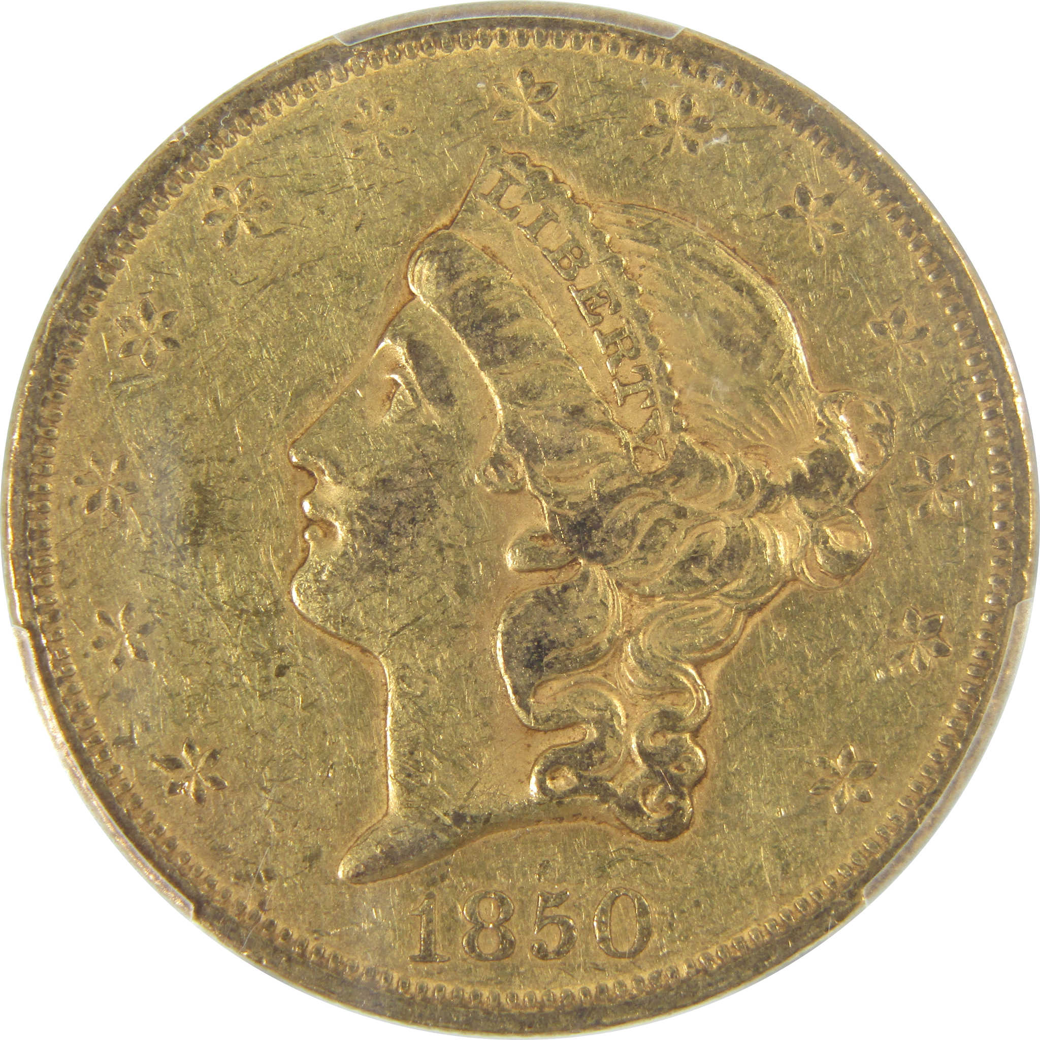 1850 Liberty Head Double Eagle XF 45 PCGS Gold $20 Coin