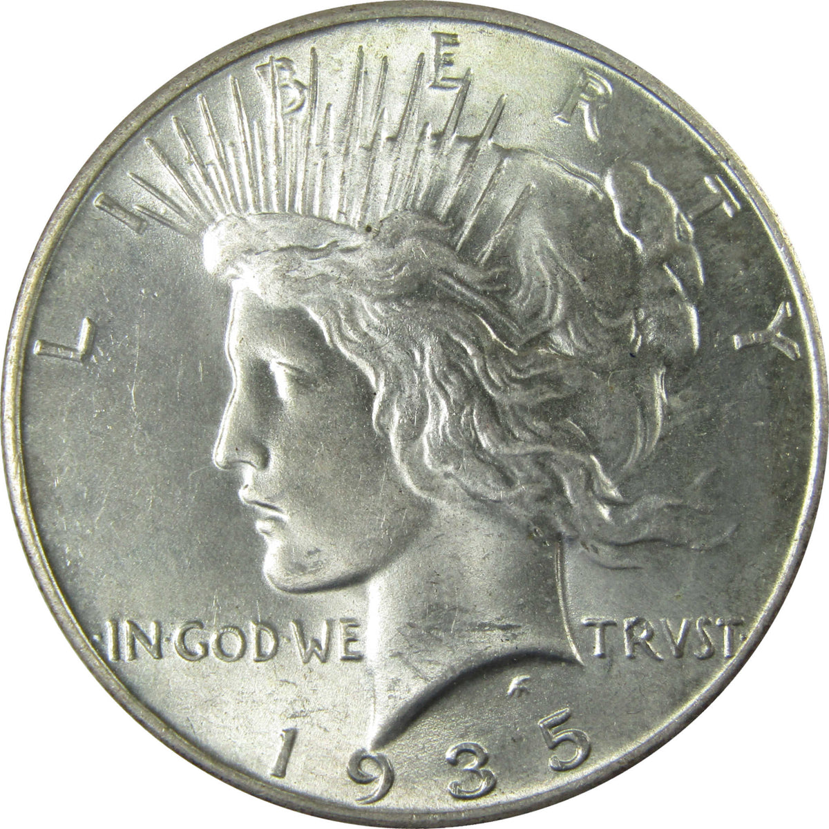 1935 Peace Silver Dollar Uncirculated Mint State $1 Coin SKU:I28110