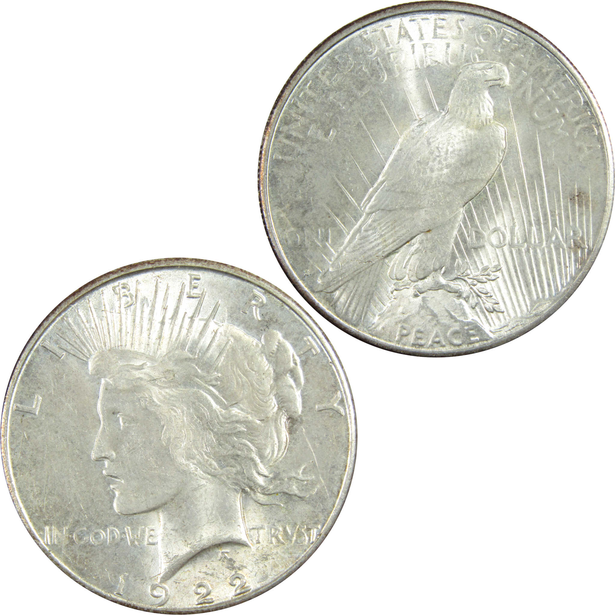 1922 S Peace Dollar Uncirculated Silver $1 Coin SKU:I14329