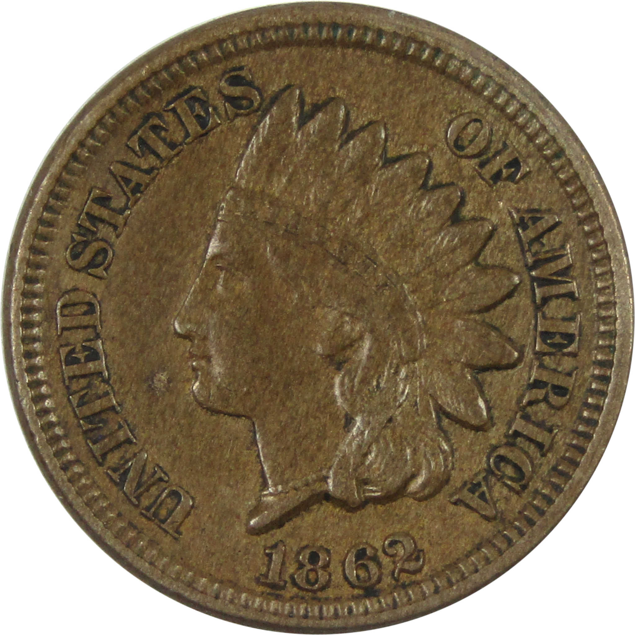 1862 Indian Head Cent AU About Uncirculated Copper-Nickel SKU:I15157