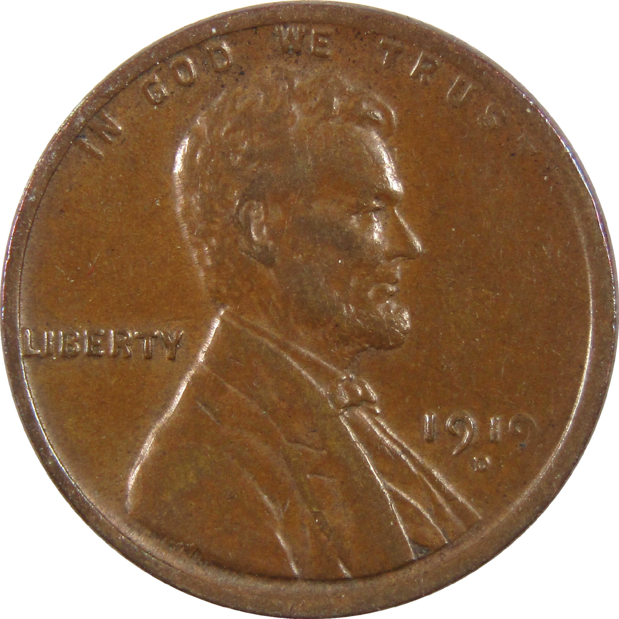 1919 D Lincoln Wheat Cent AU Penny 1c Coin SKU:I11430