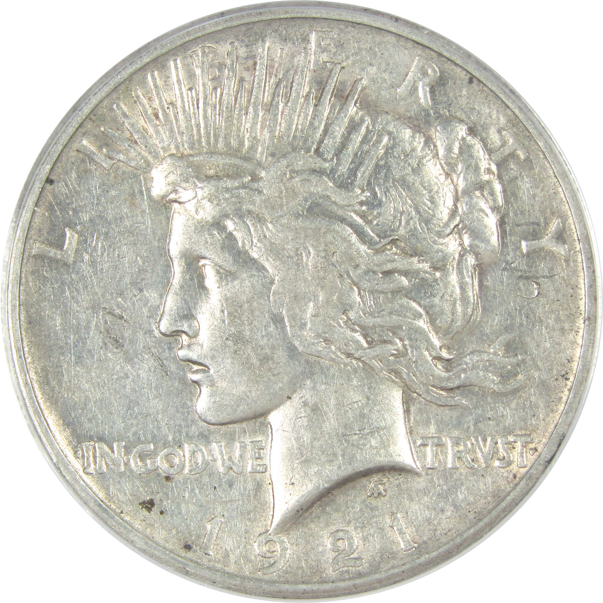 1921 High Relief Peace Dollar EF 45 Details ANACS Silver $1 SKU:I16237