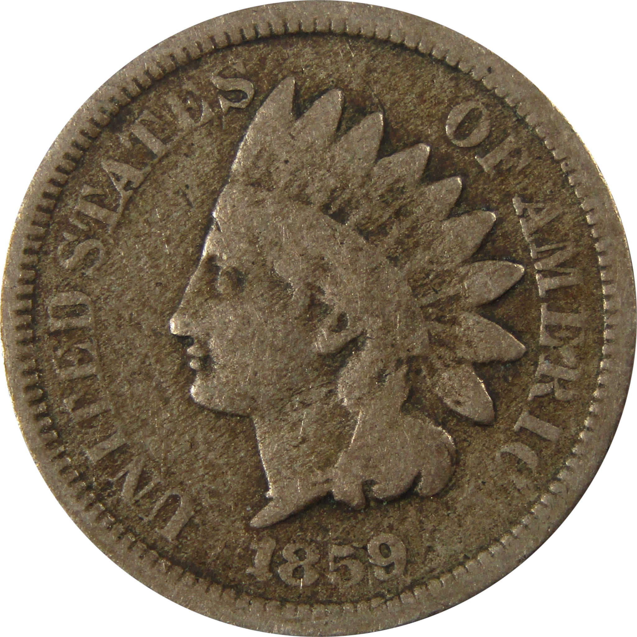 1859 Indian Head Cent G Good Penny 1c Coin SKU:CP1300