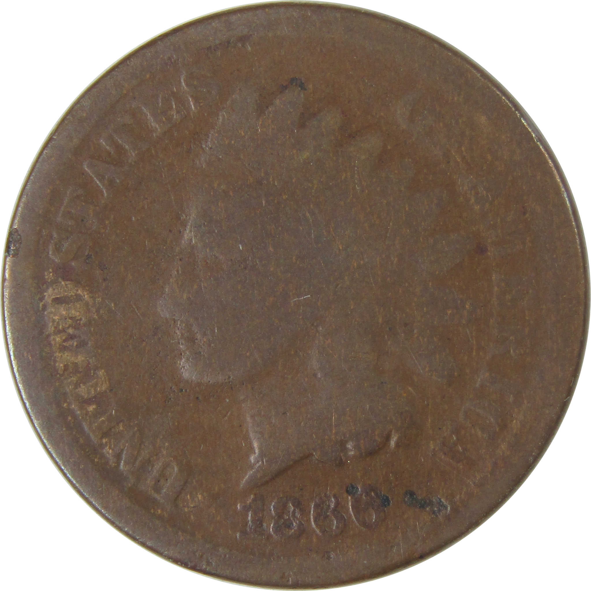 1866 Indian Head Cent G Good Details Penny 1c Coin SKU:I22783