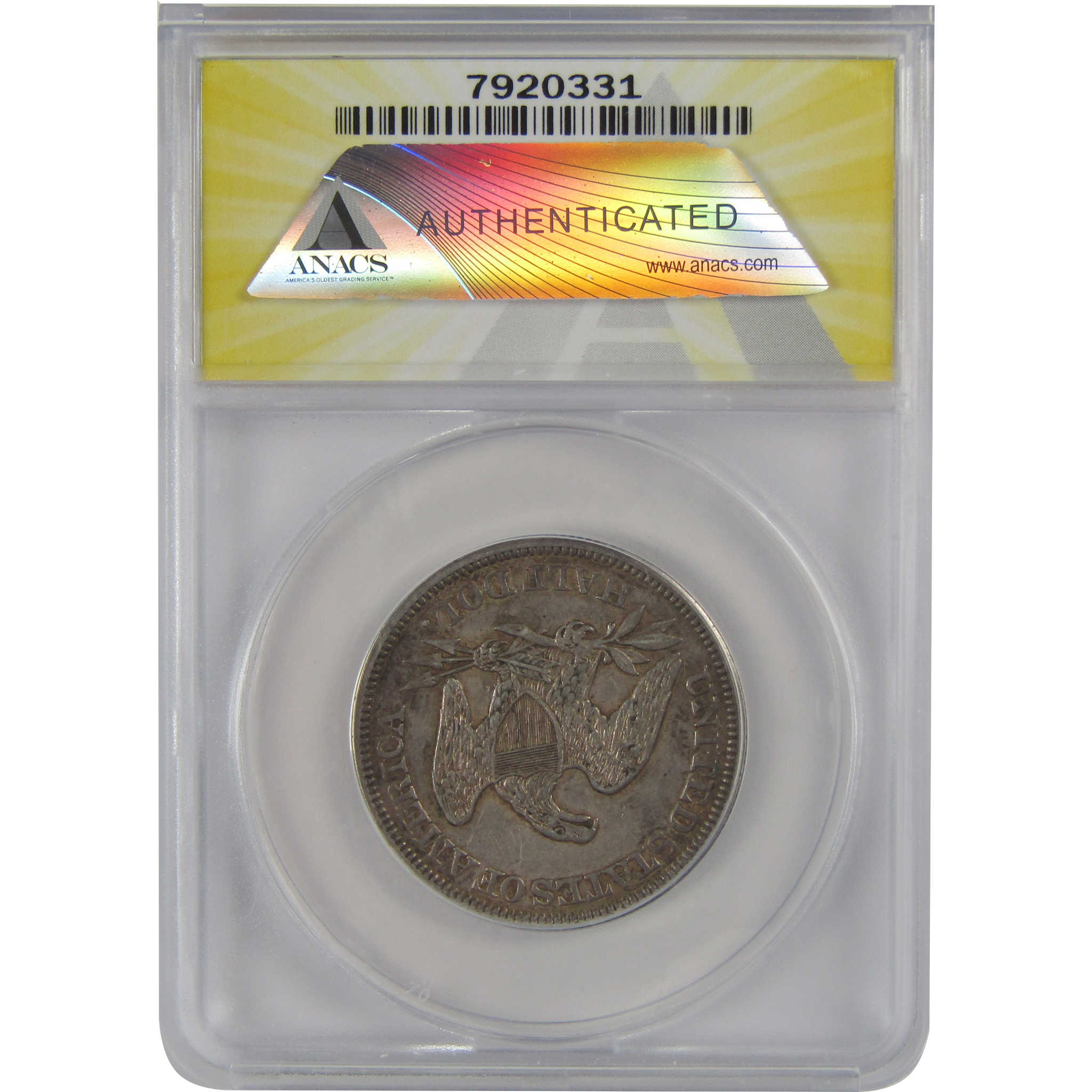 1857 Seated Liberty Half Dollar AU 53 Details ANACS Silver SKU:CP160