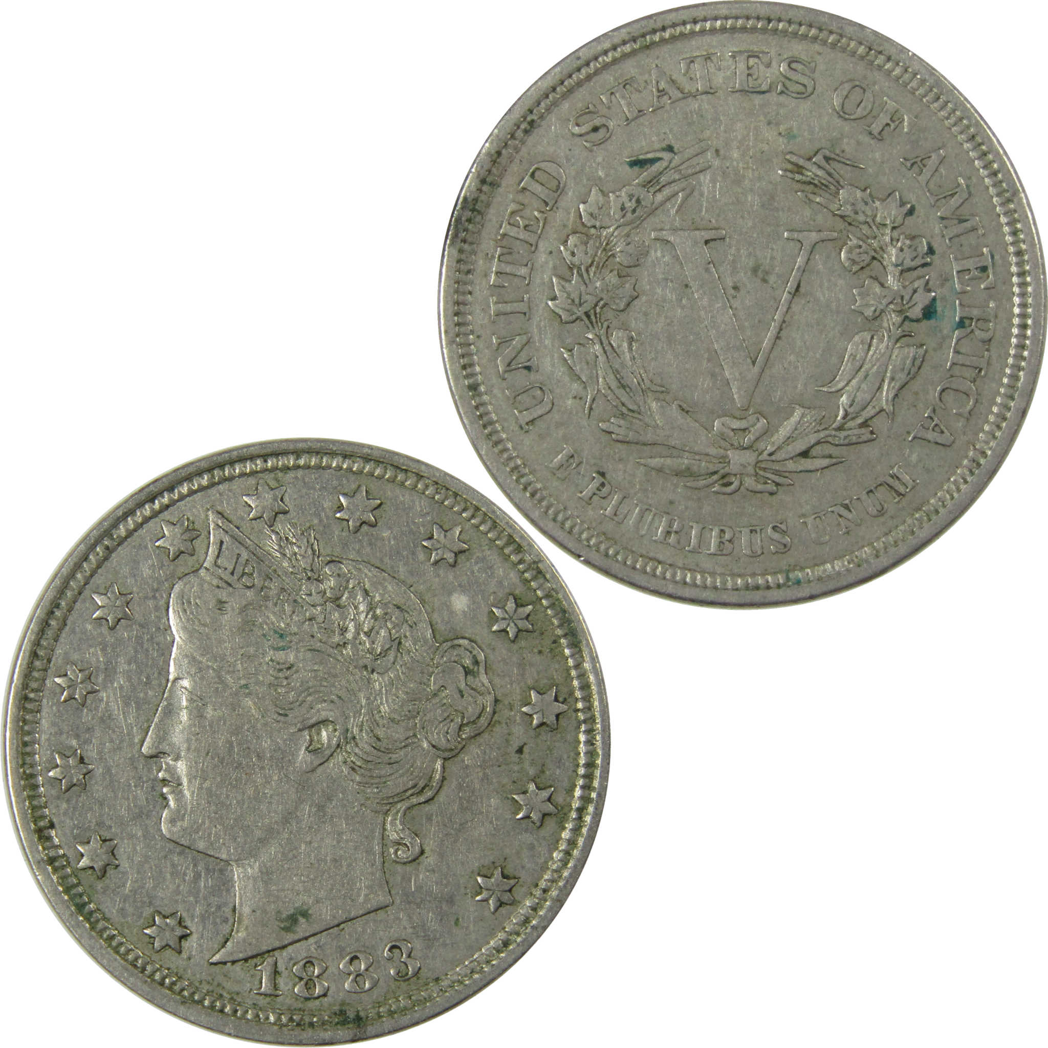 1883 No Cents Liberty Head V Nickel XF EF Extremely Fine SKU:I26985