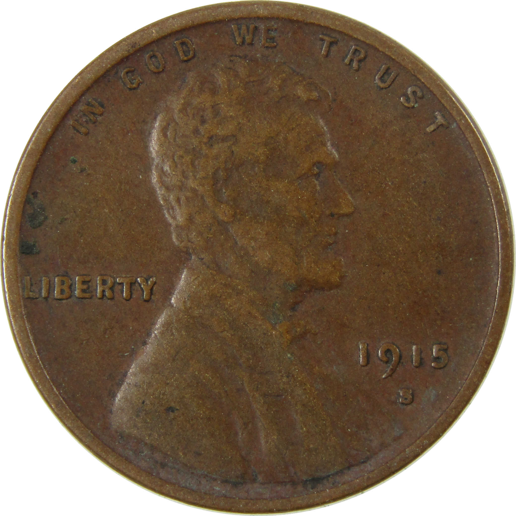 1915 S Lincoln Wheat Cent VF Very Fine Penny 1c Coin SKU:I28140