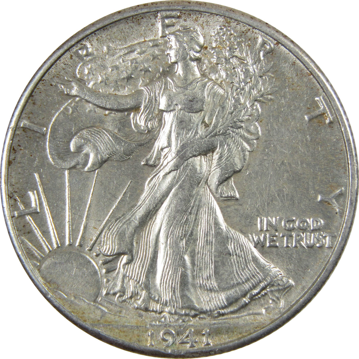 1941 Liberty Walking Silver 50c Borderline Uncirculated SKU:I28649