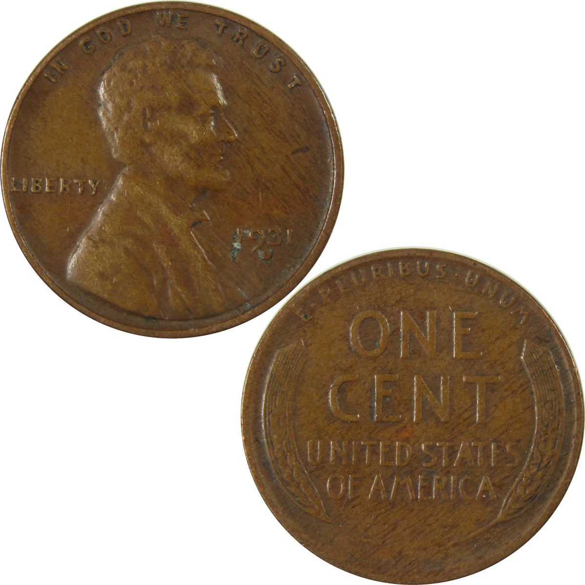 1931 D Lincoln Wheat Cent VF Very Fine Penny 1c Coin SKU:I27311