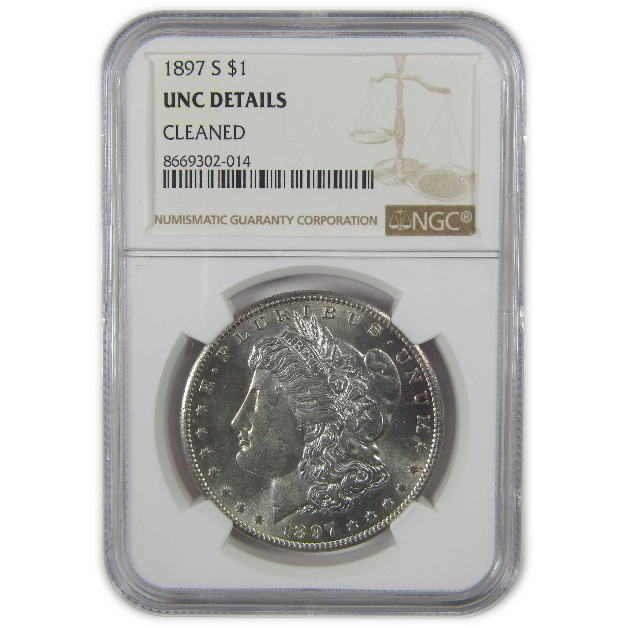 1897 S Morgan Dollar Uncirculated Details NGC Silver SKU:I23423 - Morgan coin - Morgan silver dollar - Morgan silver dollar for sale - Profile Coins &amp; Collectibles