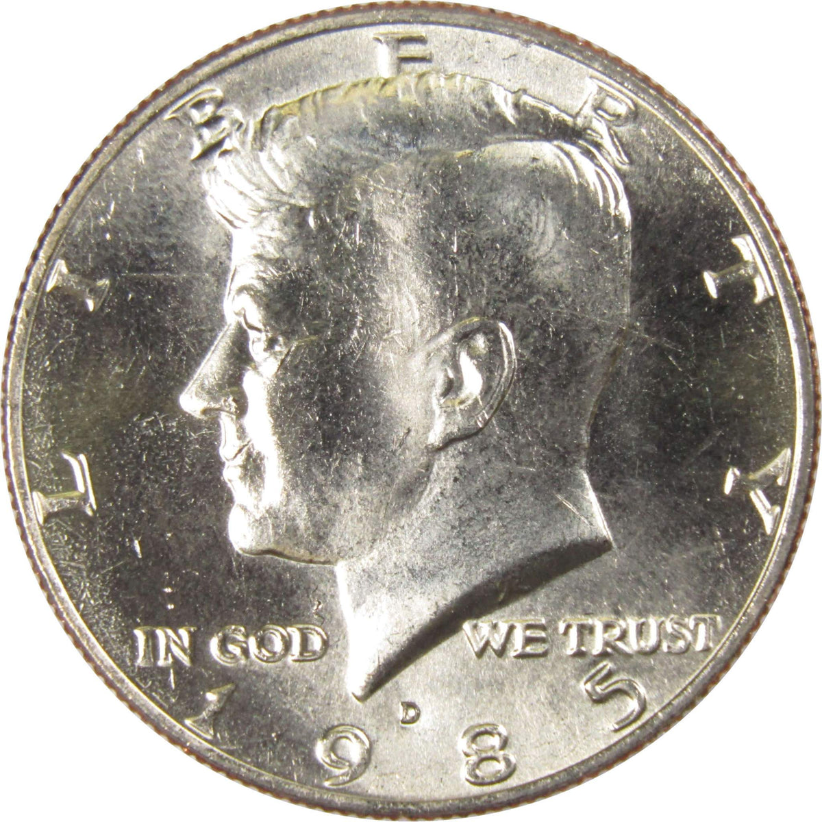 1985 D Kennedy Half Dollar Clad Uncirculated Mint State 50c Coin