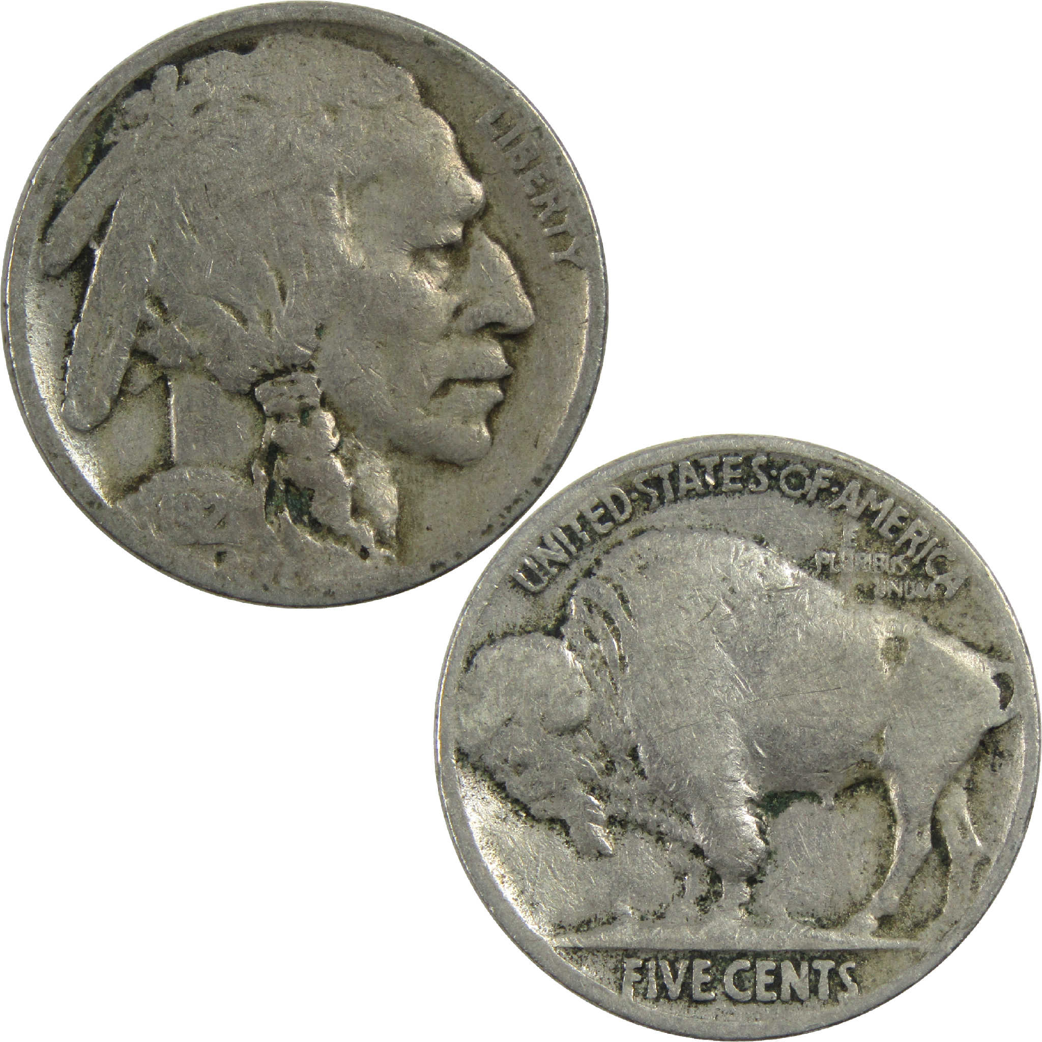 1921 Indian Head Buffalo Nickel G Good 5c Coin SKU:I13185