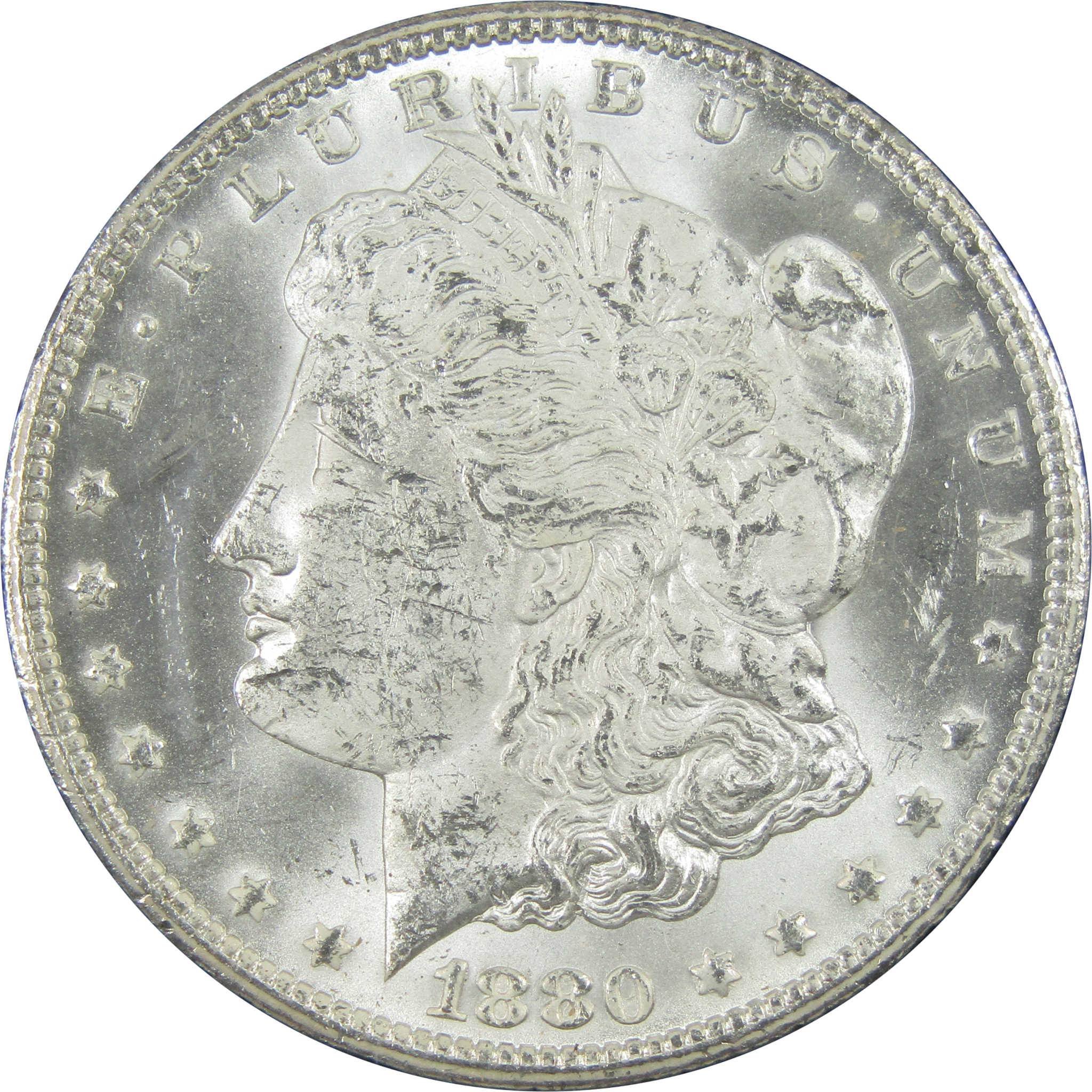 1880 CC 80/79 Rev 78 GSA Morgan Dollar Uncirculated Silver SKU:I15486 - Morgan coin - Morgan silver dollar - Morgan silver dollar for sale - Profile Coins &amp; Collectibles