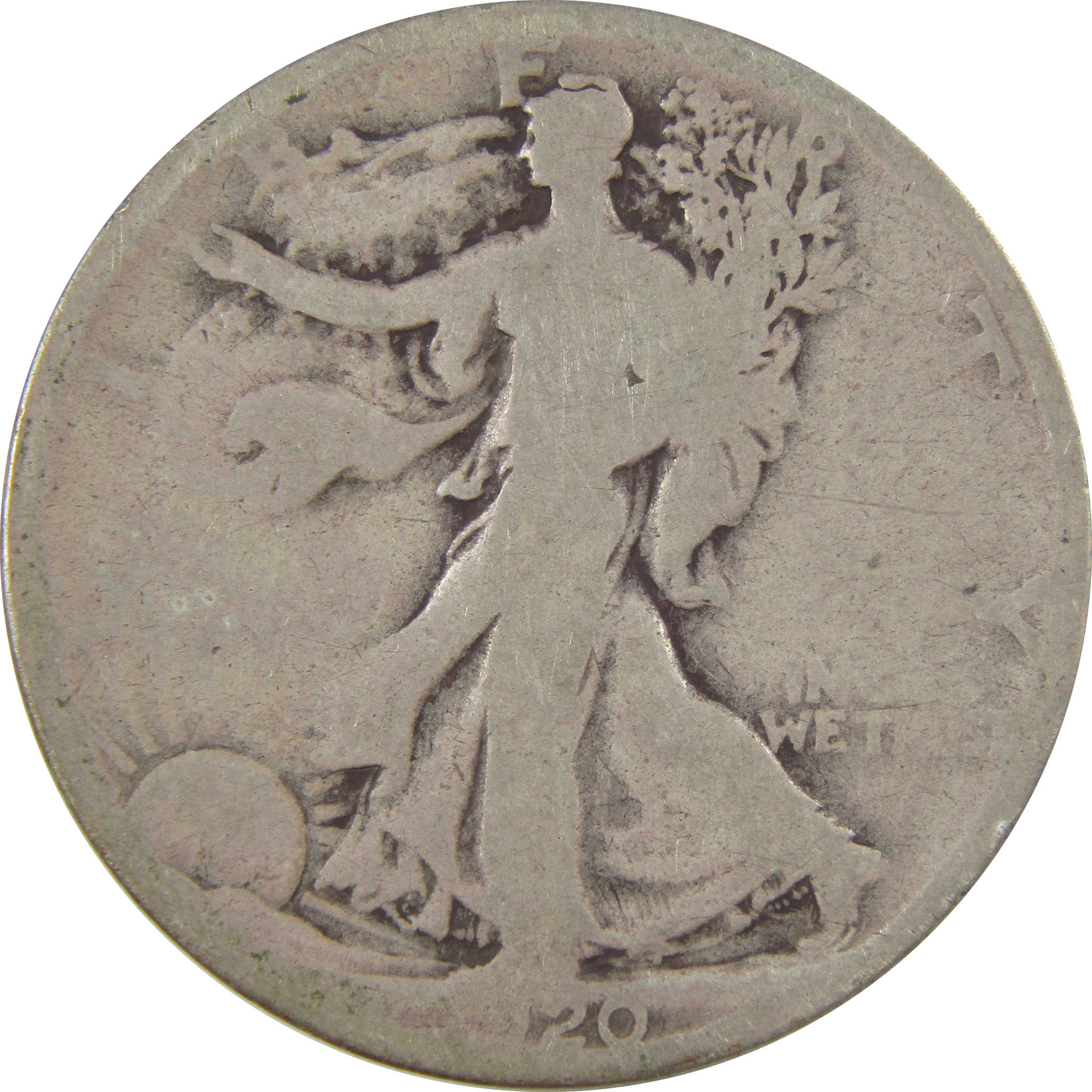 1920 S Liberty Walking Silver Half Dollar AG About Good SKU:I24146