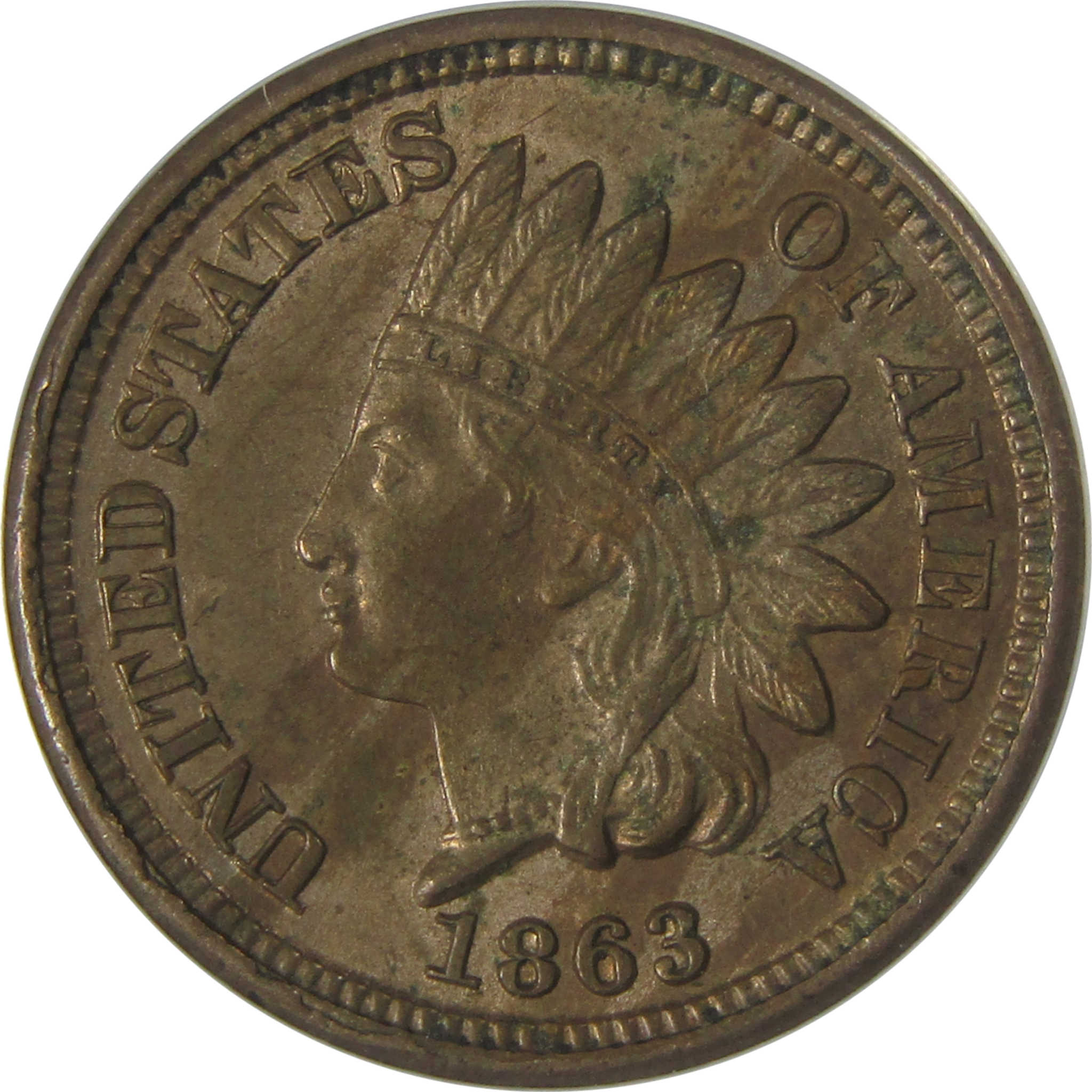 1863 Indian Head Cent MS 61 ANACS Penny Uncirculated SKU:I23626