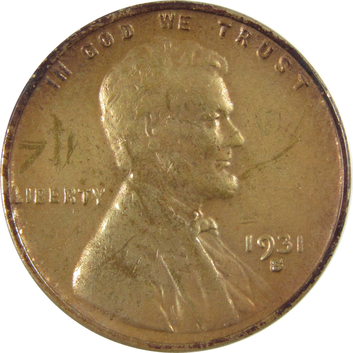1931 S Lincoln Wheat Cent VF 20 Details ANACS Penny 1c Coin SKU:I28590