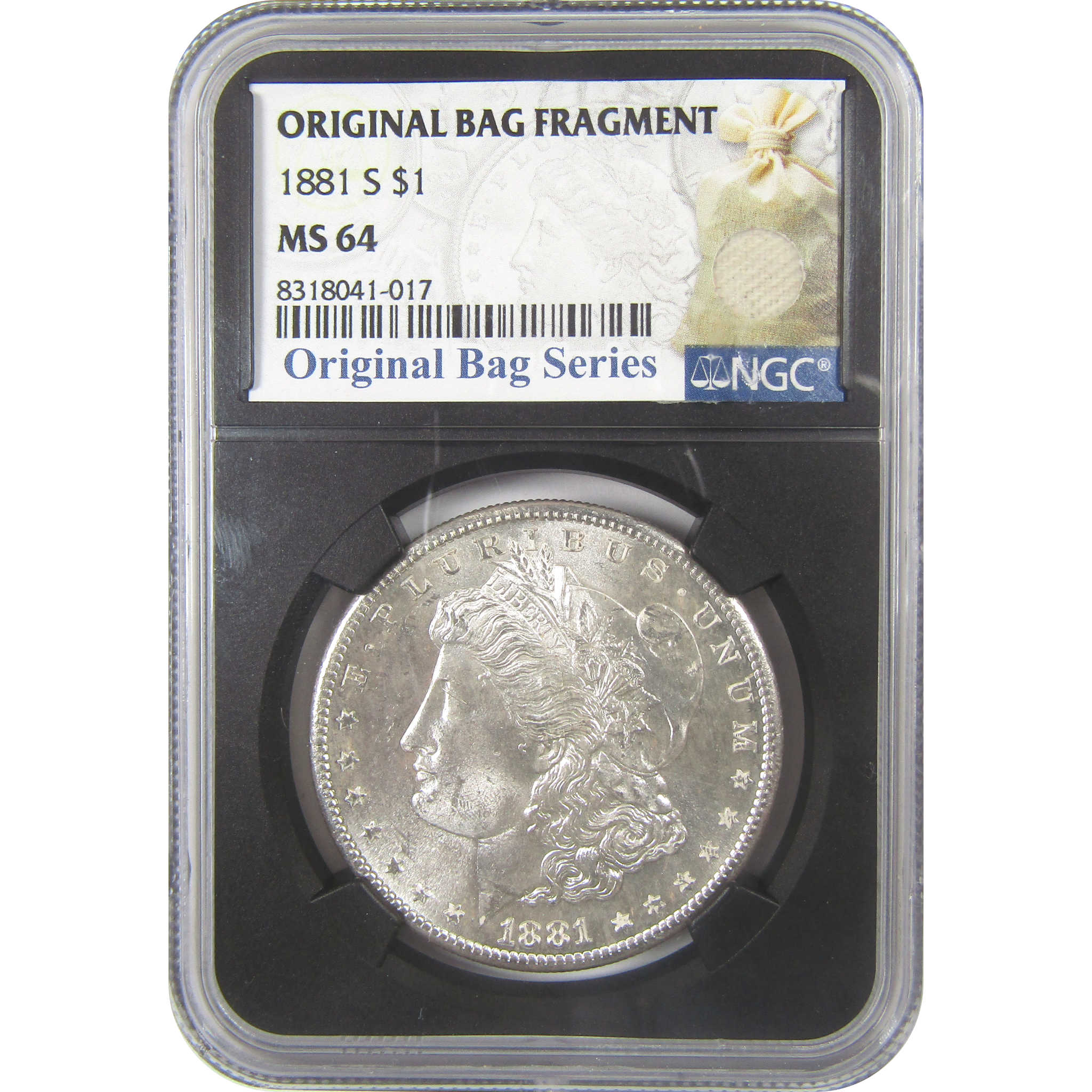 1881 S Morgan Silver Dollar MS 64 NGC Original Bag Fragment SKU:I24705