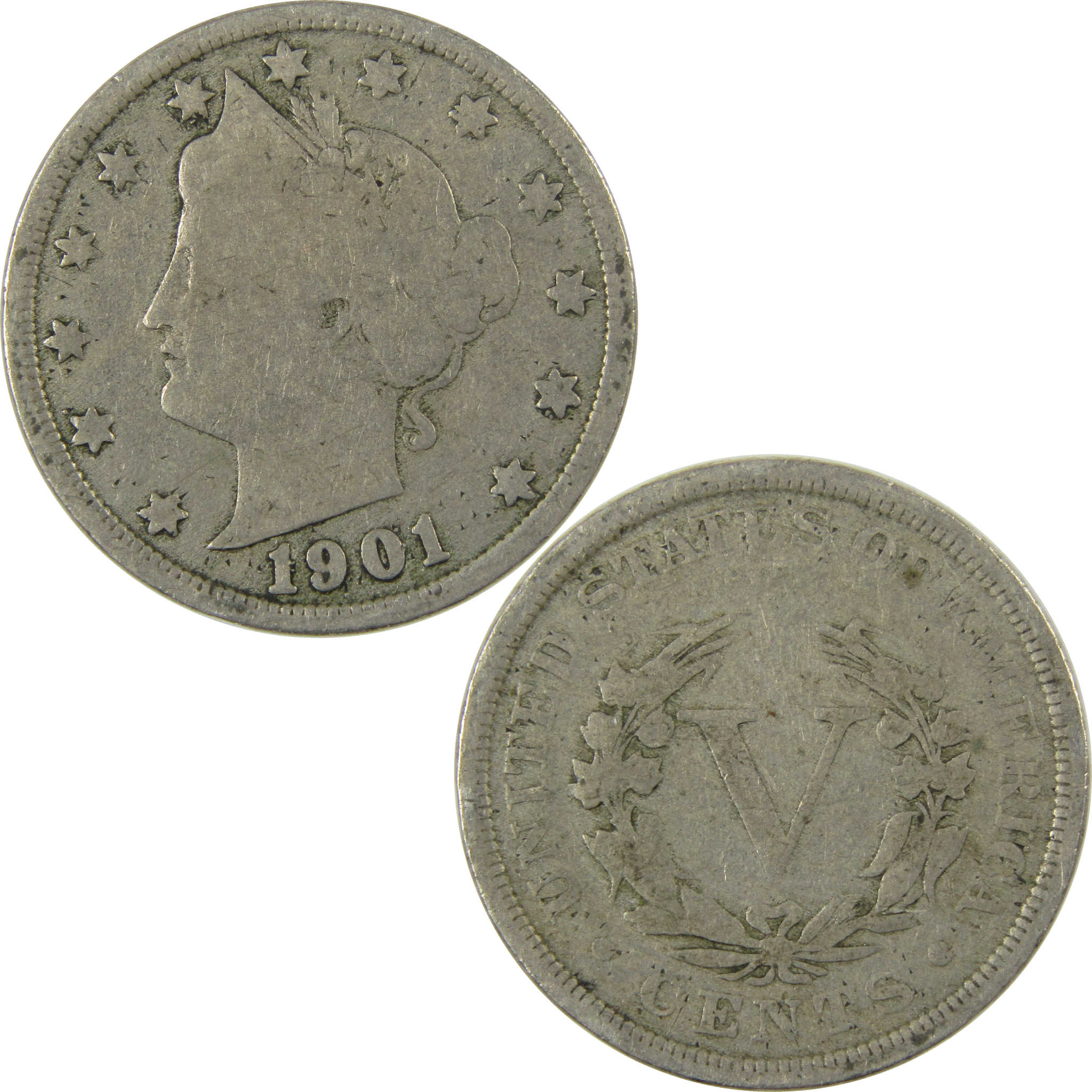 1901 Liberty Head V Nickel G Good 5c Coin SKU:I27212