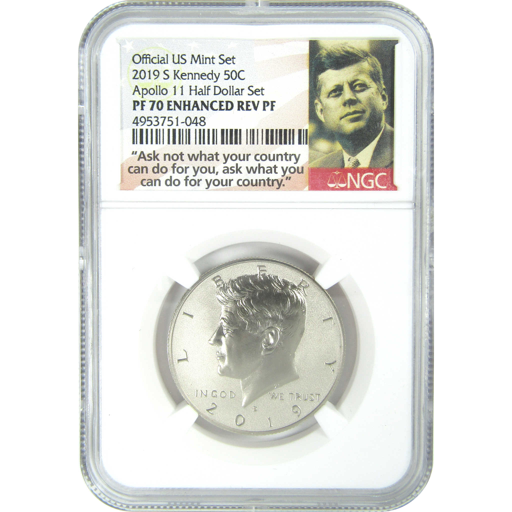 2019 S Kennedy Half Dollar PF 70 NGC Clad Reverse Proof SKU:CPC9296