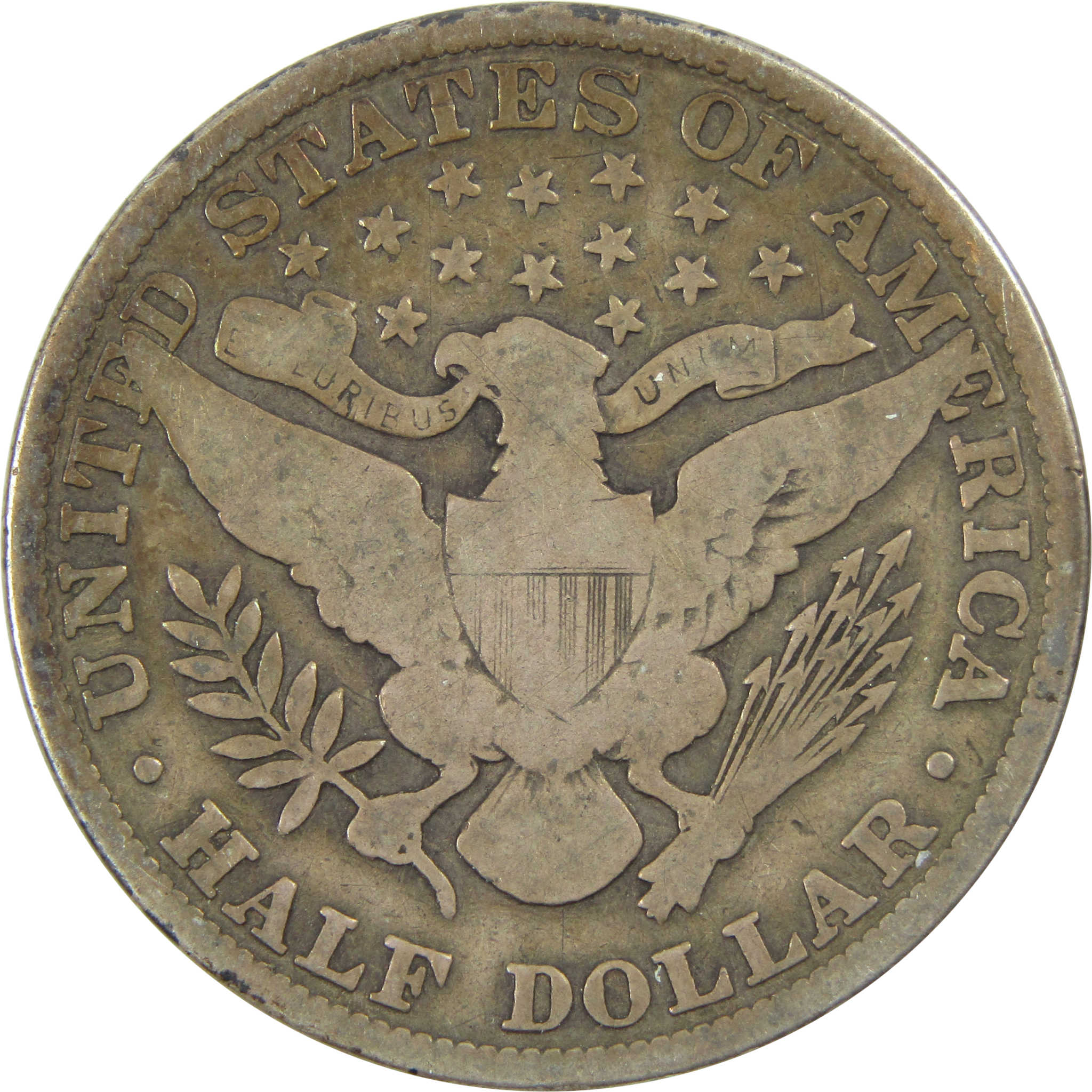 1915 Barber Half Dollar VG Very Good Silver 50c Coin SKU:I13901