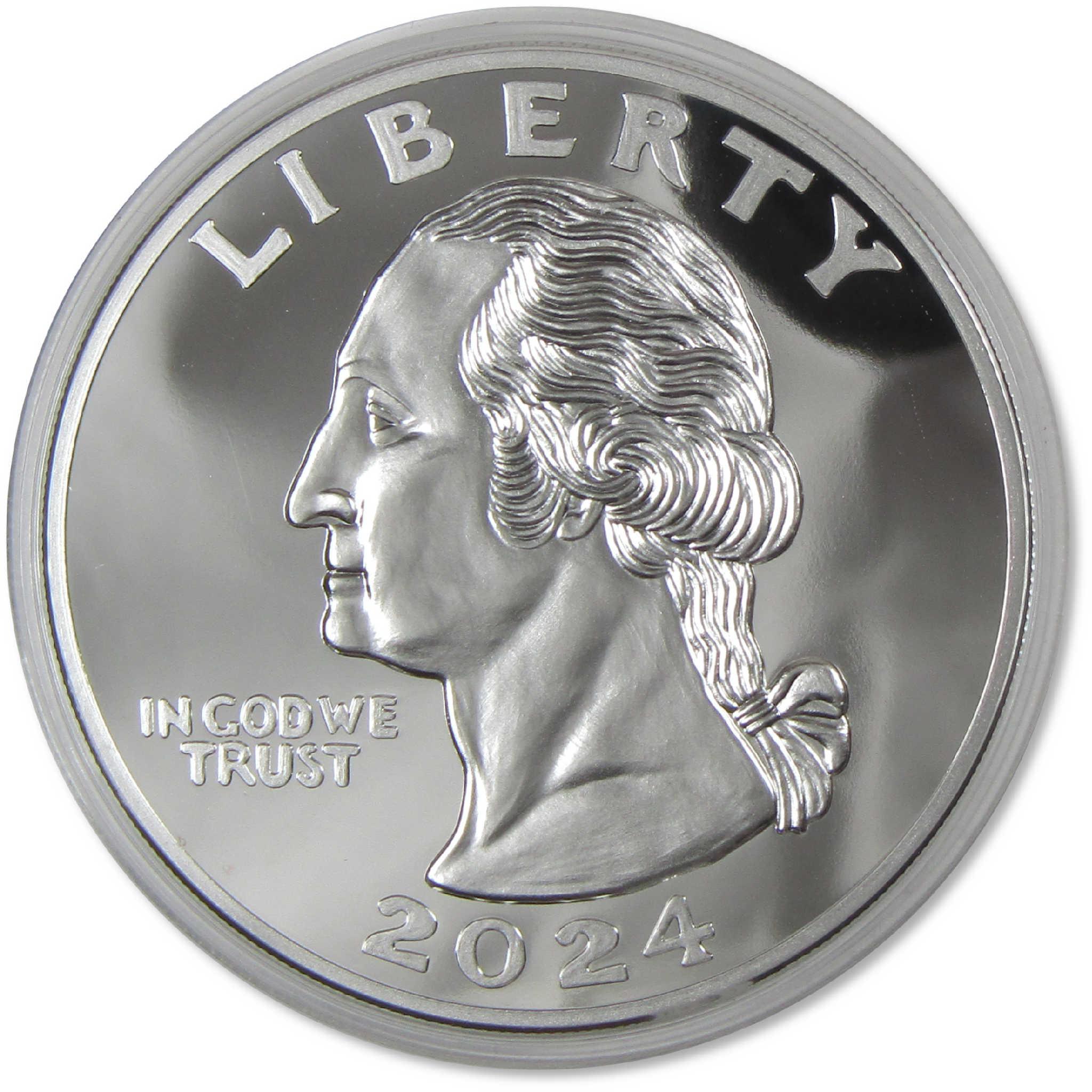 2024 George Washington Quarter 4 oz Silver Bullion Round Collectible