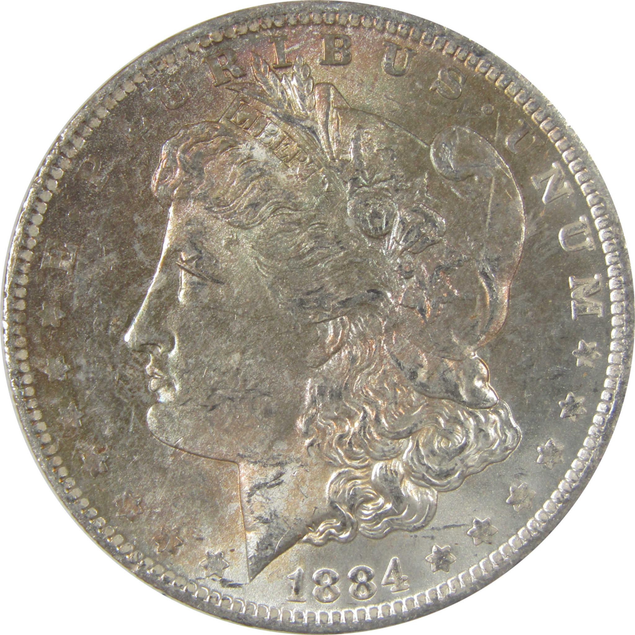 1884 O Morgan Silver Dollar BU Choice Uncirculated Toned SKU:I24169