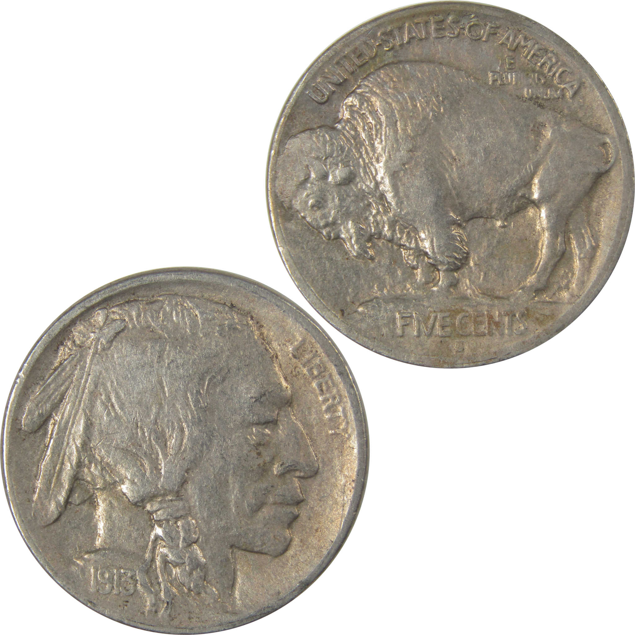 1913 S Type 1 Buffalo Nickel XF EF Extremely Fine SKU:I22842