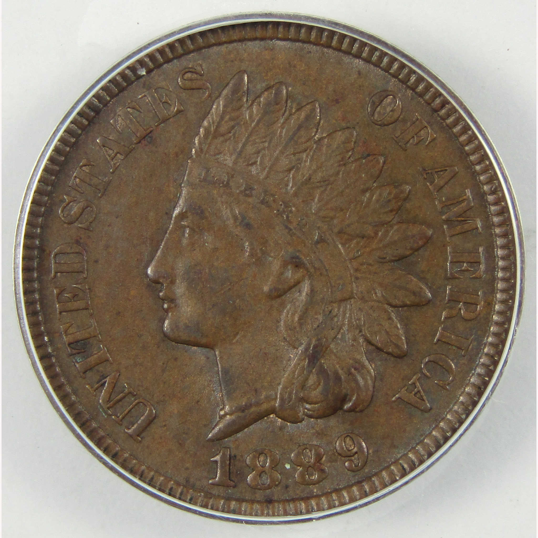 1889 Indian Head Cent MS 60 Details ANACS Penny Uncirculated SKU:CP847