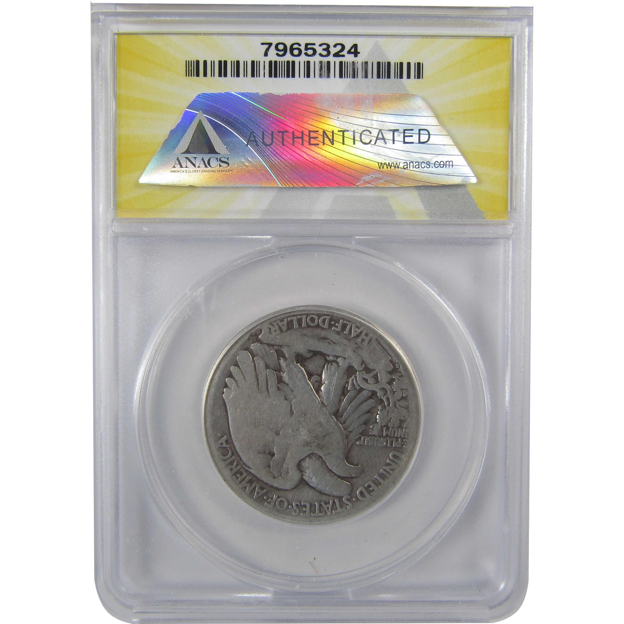 1921 S Liberty Walking Silver Half Dollar AG 3 Detail ANACS SKU:I25457