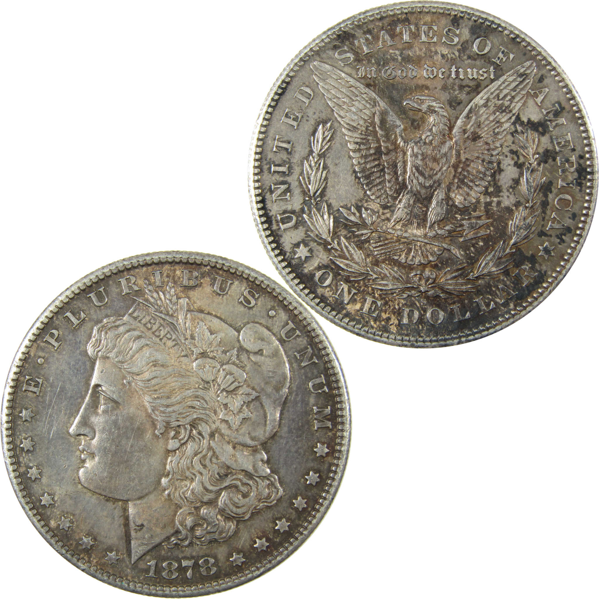 1878 S Morgan Silver Dollar AU About Uncirculated $1 Coin SKU:CP1629