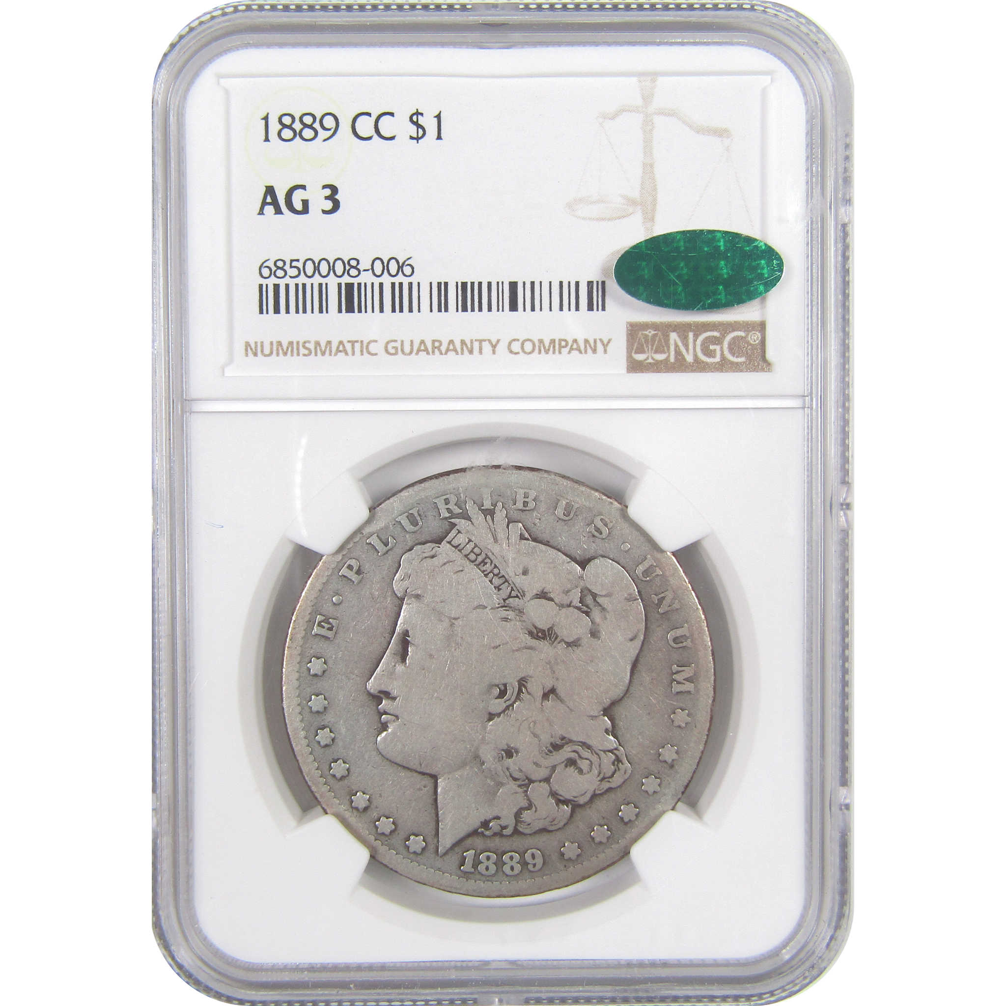 1889 CC Morgan Dollar AG 3 NGC CAC Silver $1 Coin SKU:I17343 - Morgan coin - Morgan silver dollar - Morgan silver dollar for sale - Profile Coins &amp; Collectibles