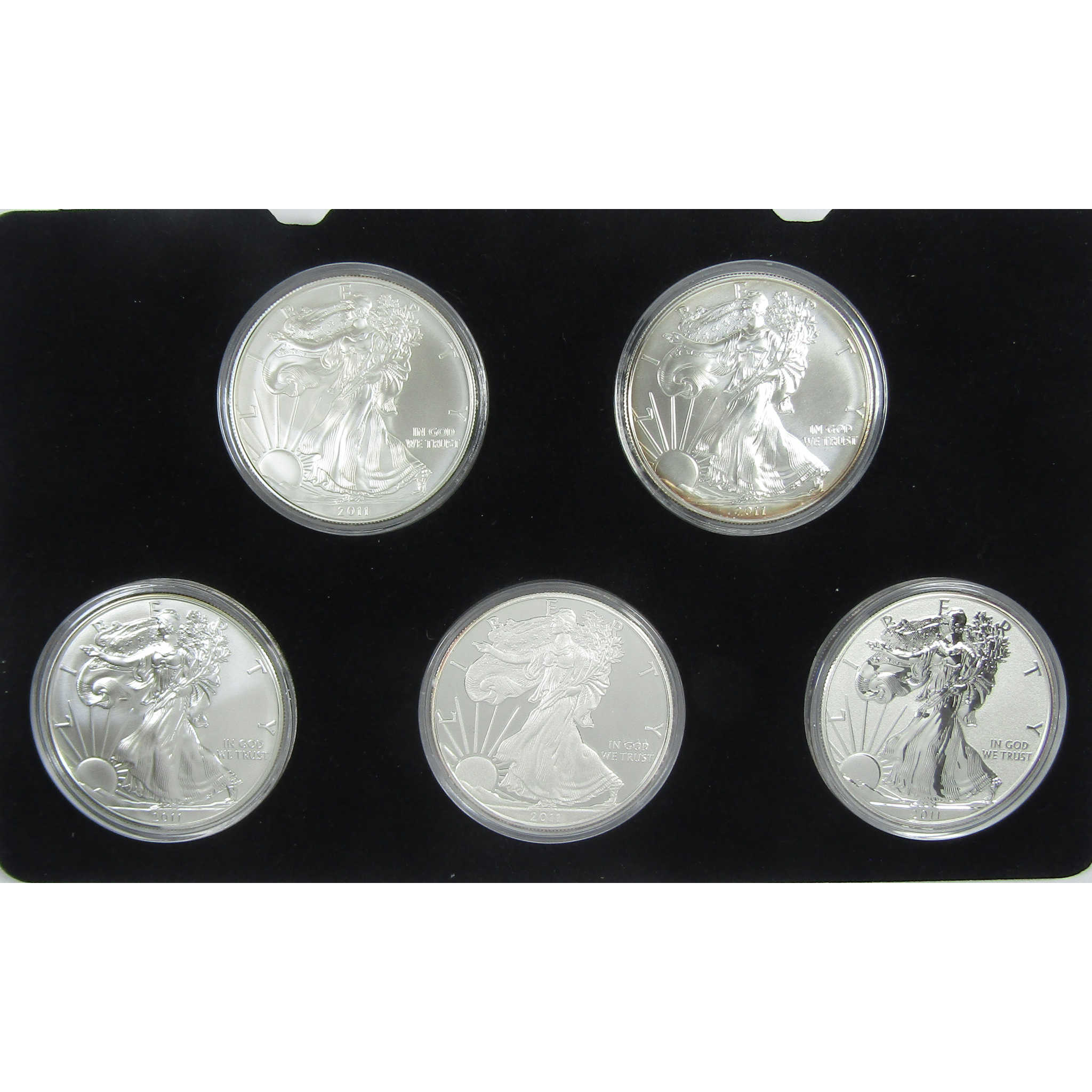 2011 American Eagle Dollar 5 Piece Set Silver Bullion SKU:CPC7073