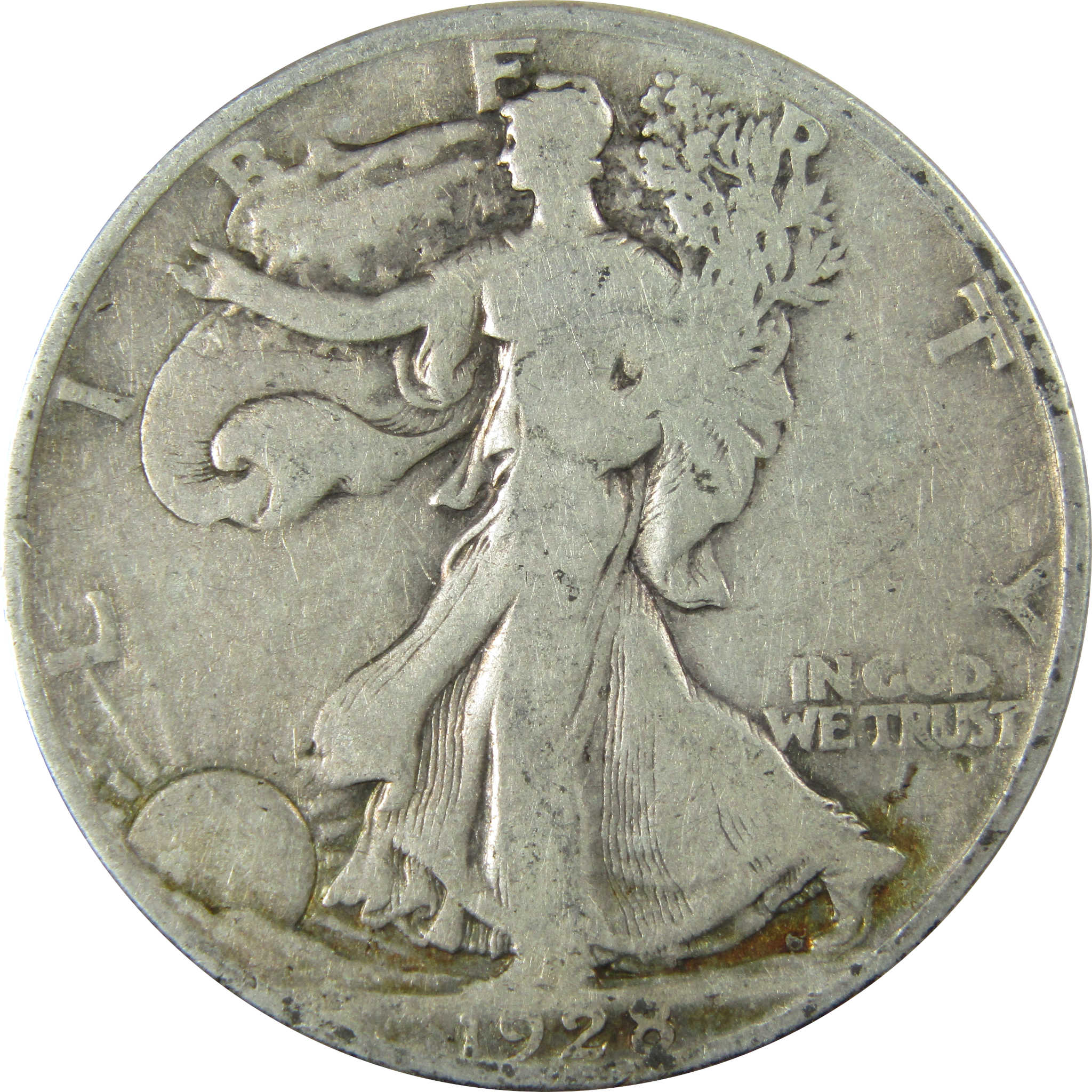 1928 S Liberty Walking Silver Half Dollar VG Very Good SKU:CP501