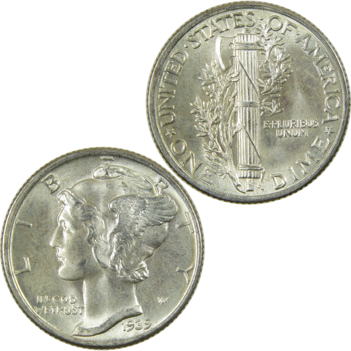 1939 Mercury Silver Dime BU Choice Uncirculated Mint State 10c Coin