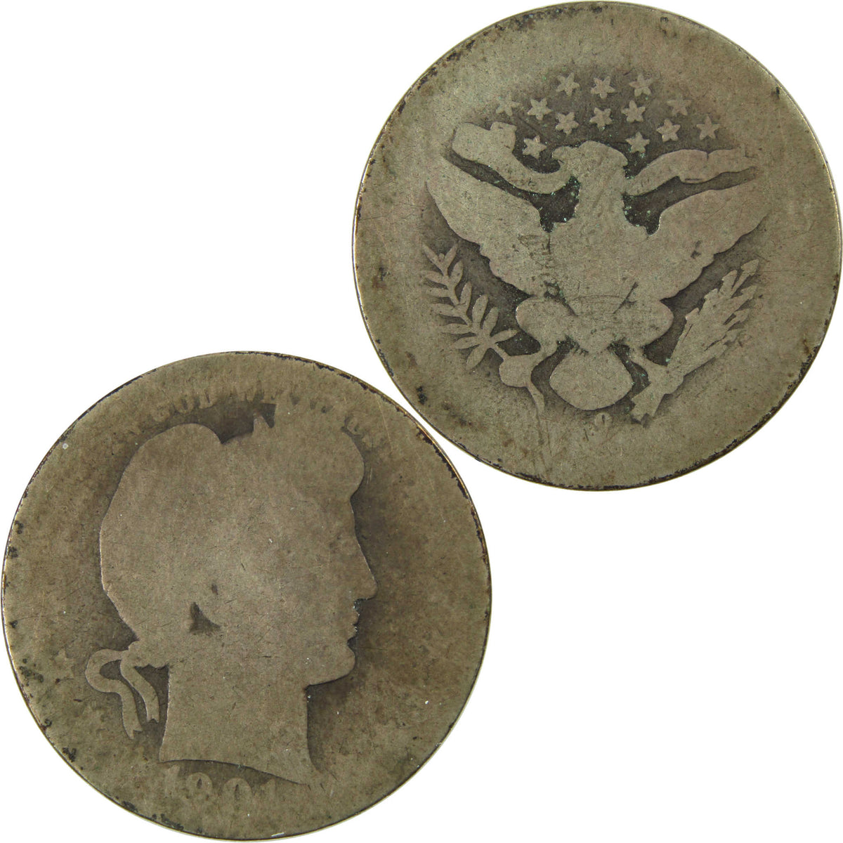 1901 O Barber Silver Quarter AG About Good 25c Coin SKU:I28530