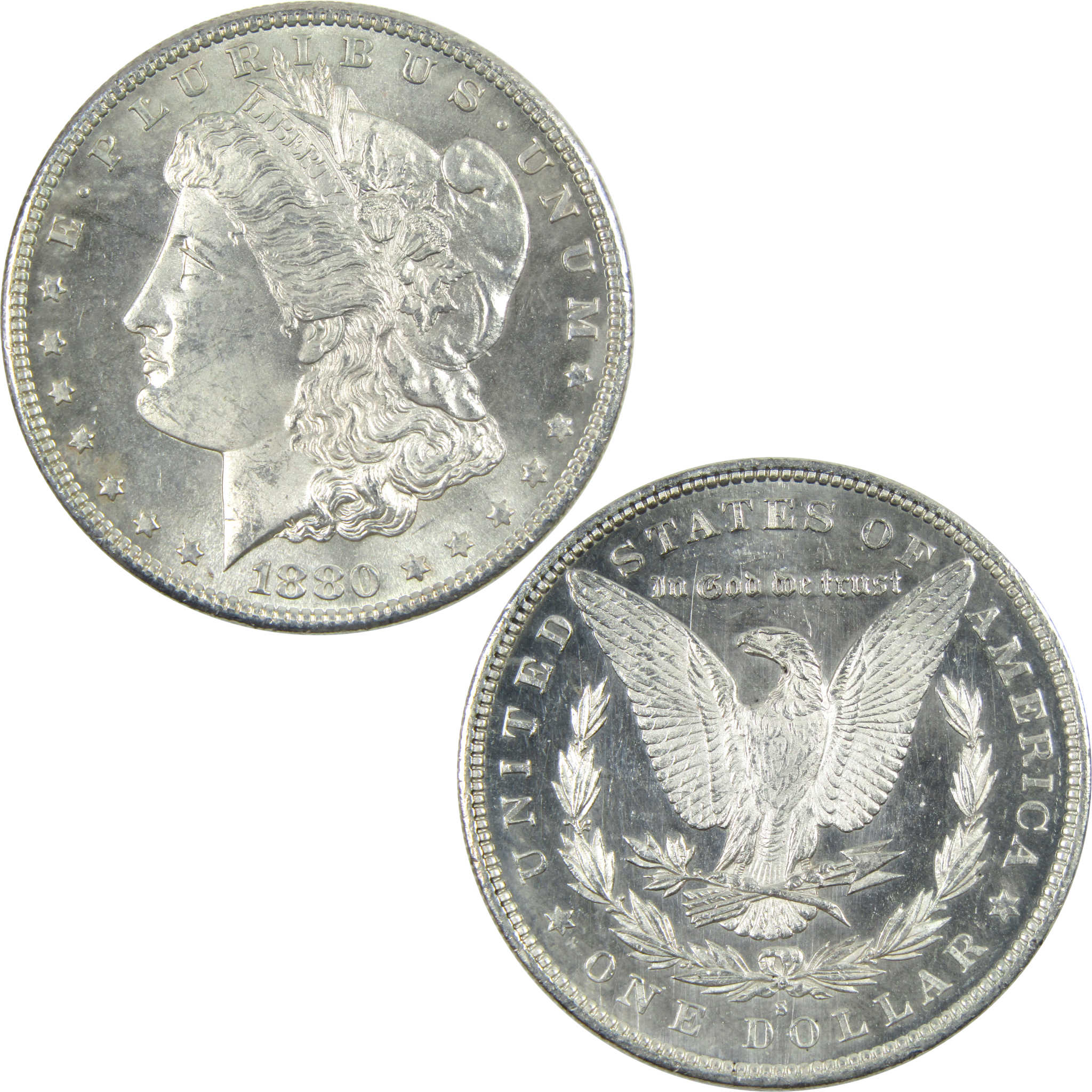 1880 S Morgan Dollar Uncirculated Silver $1 Coin SKU:I14555 - Morgan coin - Morgan silver dollar - Morgan silver dollar for sale - Profile Coins &amp; Collectibles