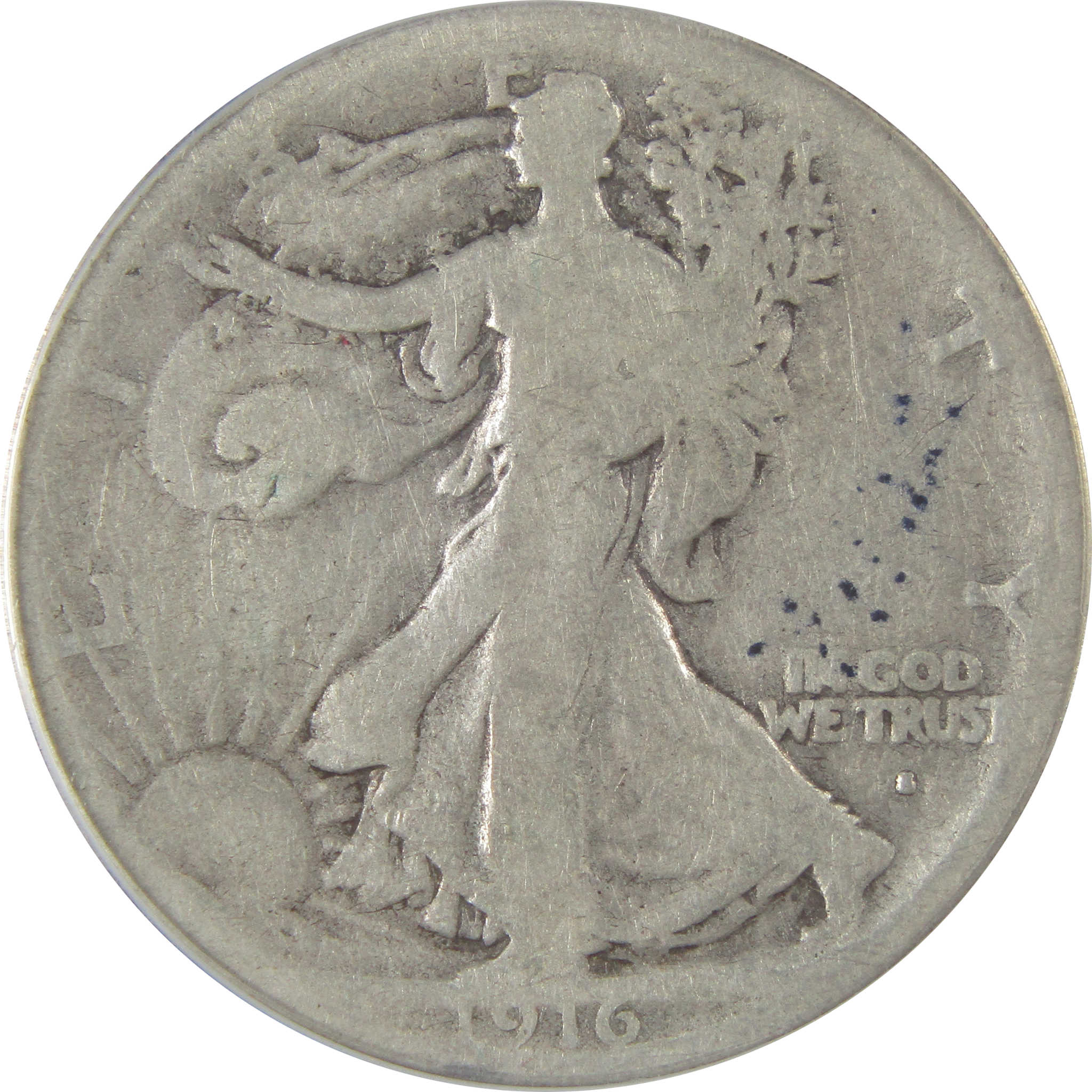 1916 S Liberty Walking Half Dollar G 4 ANACS Silver 50c Coin SKU:CP119
