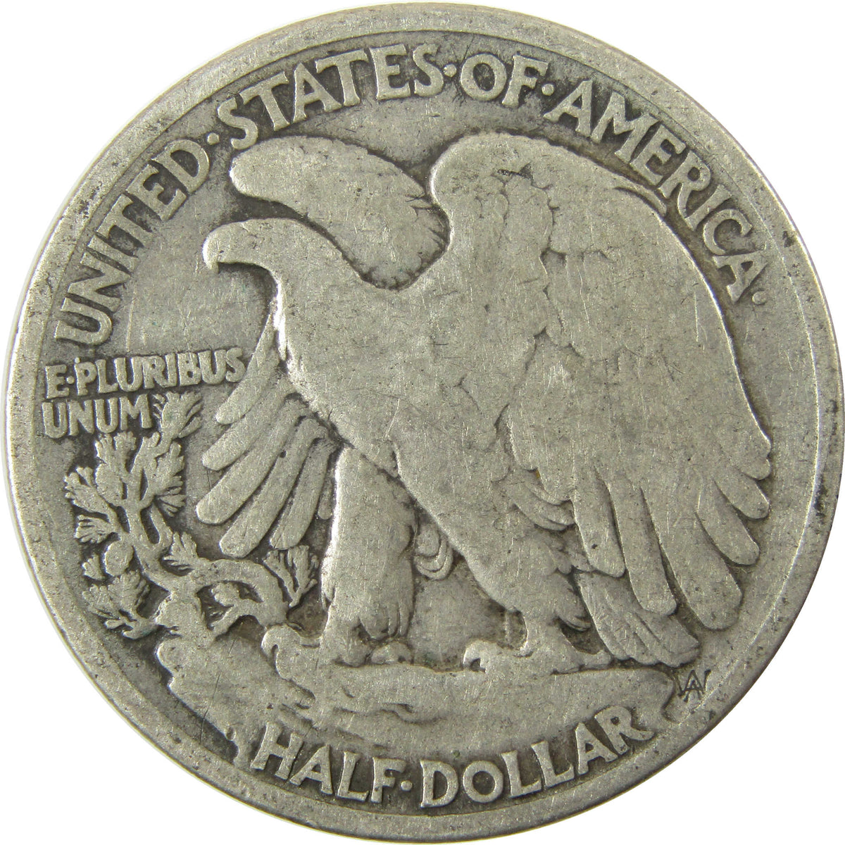1916 D Liberty Walking Silver 50c VG Very Good Details SKU:I29020