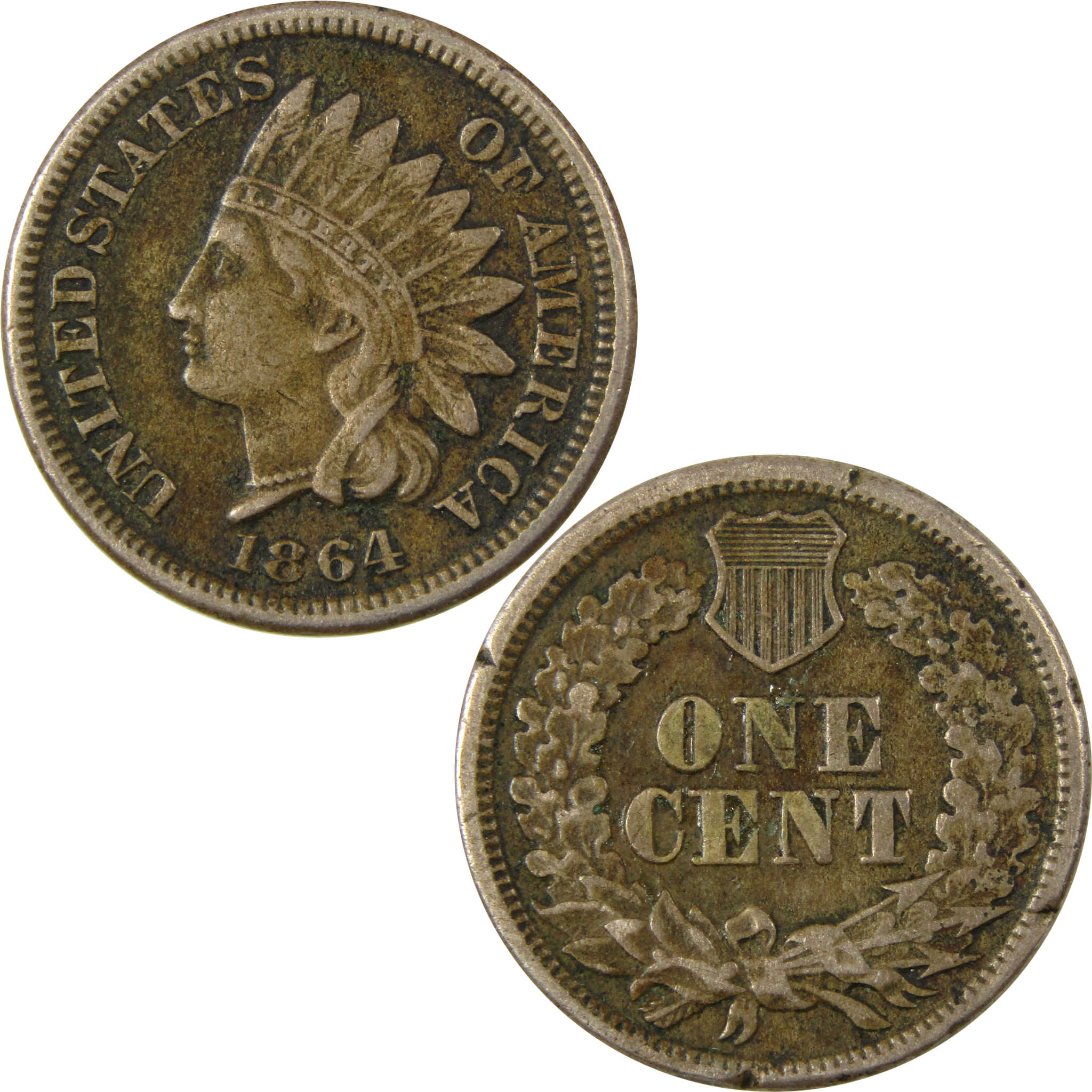 1864 Indian Head Copper-Nickel Cent VF Very Fine Details SKU:CP1166