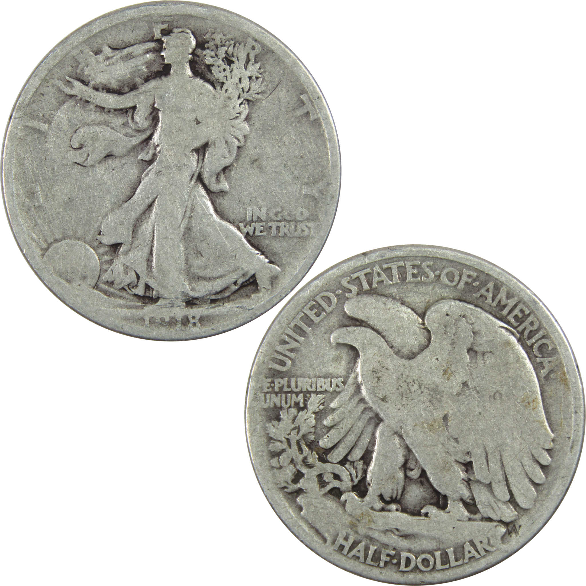 1918 Liberty Walking Half Dollar AG About Good Silver SKU:I13048
