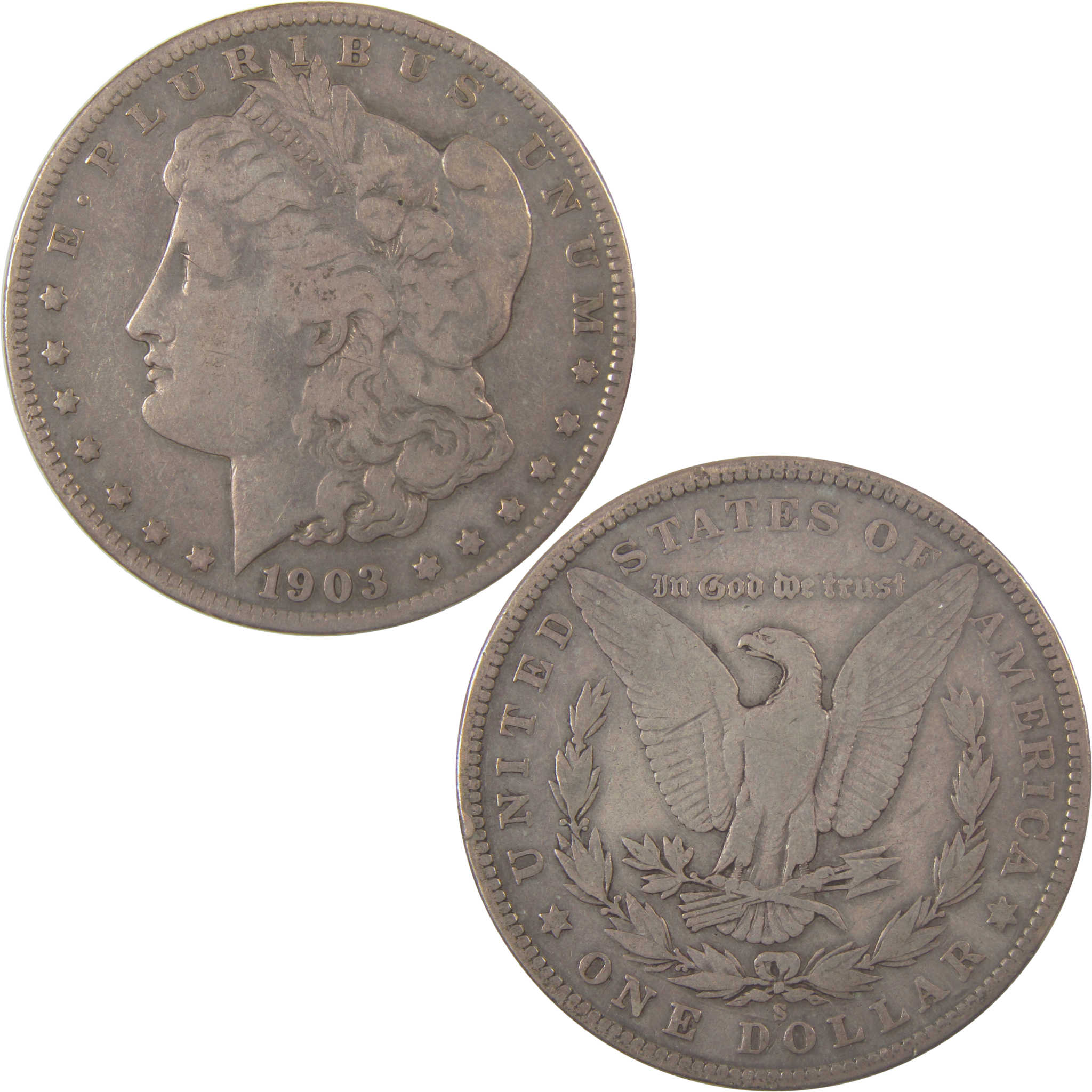 1903 S Morgan Silver Dollar F Fine Details $1 Coin SKU:I24309