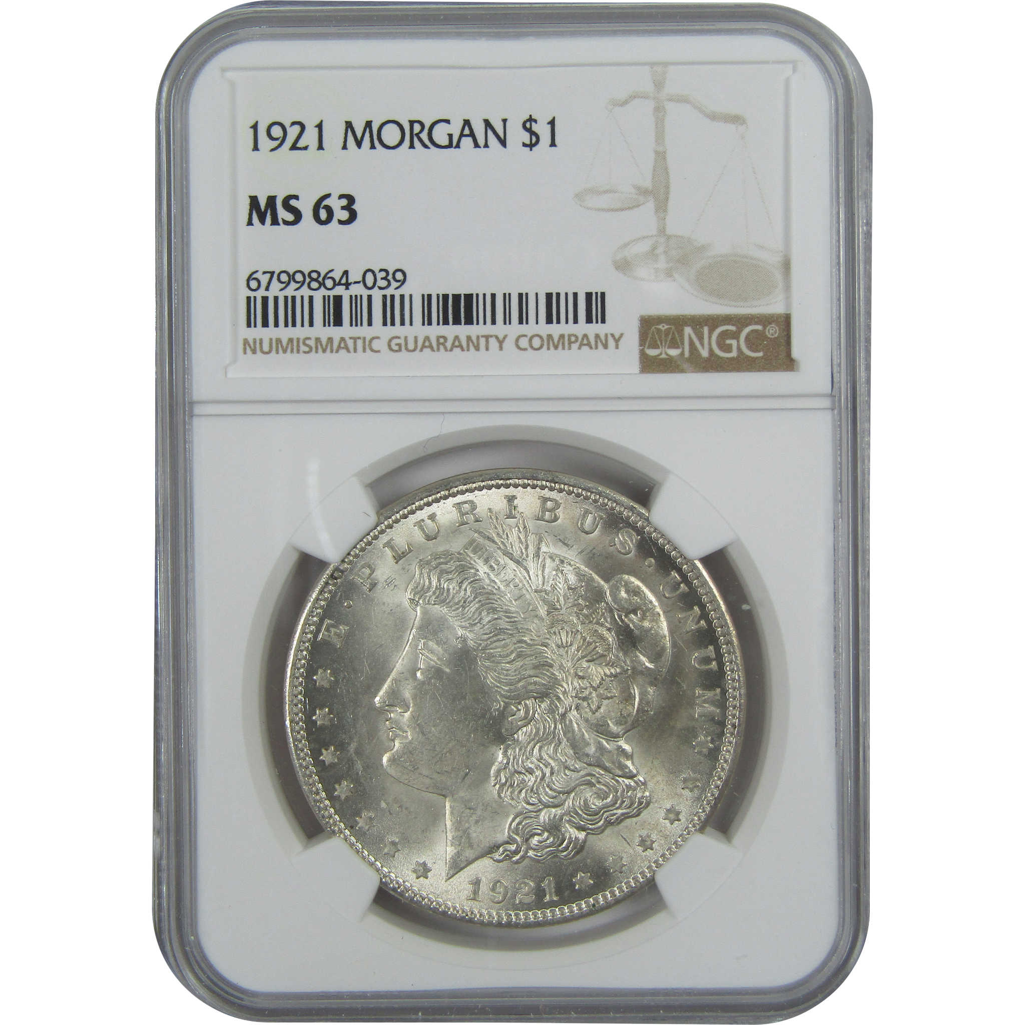 1921 Morgan Dollar MS 63 NGC Silver $1 Uncirculated Coin SKU:I15703 - Morgan coin - Morgan silver dollar - Morgan silver dollar for sale - Profile Coins &amp; Collectibles