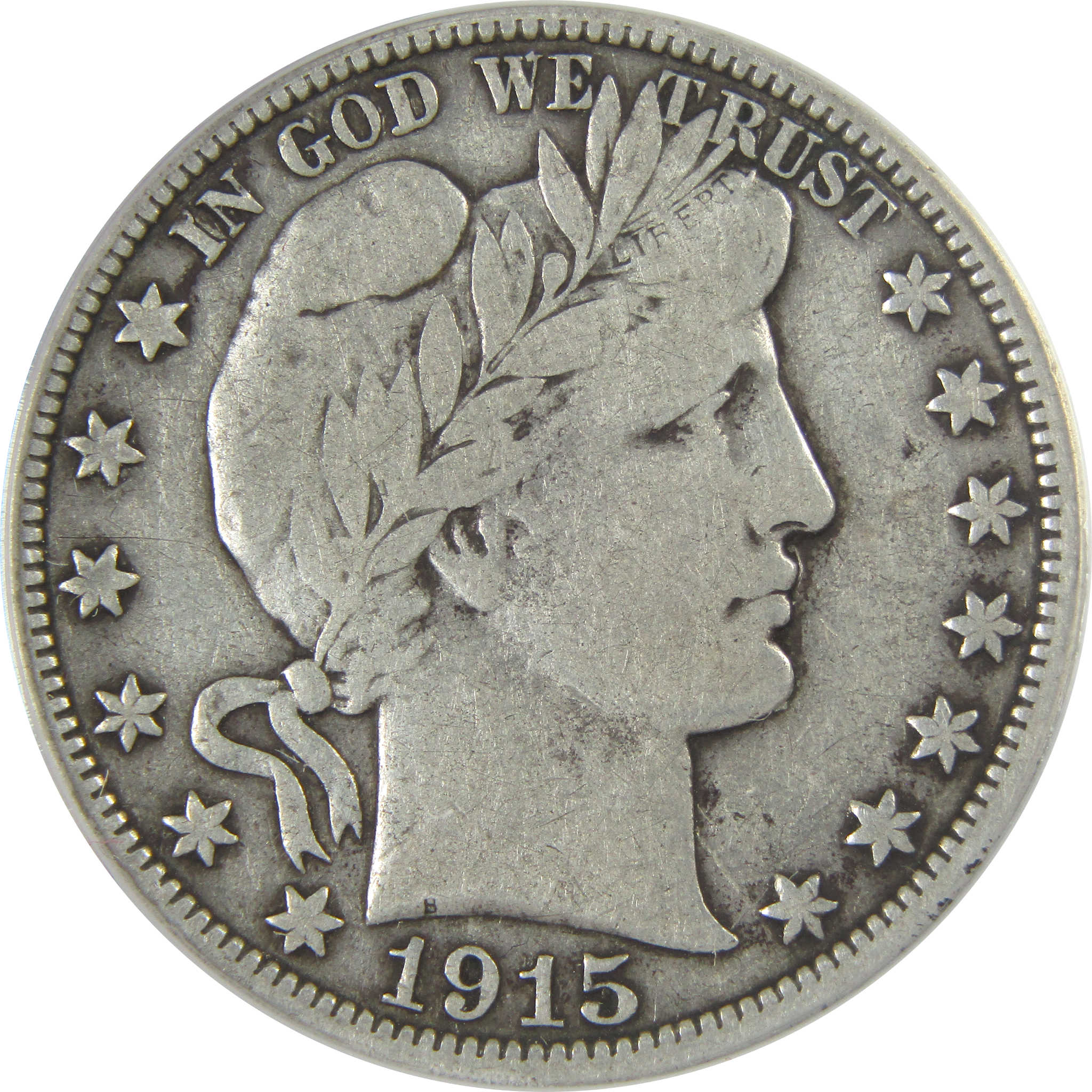 1915 D Barber Half Dollar F 15 ANACS Silver 50c Coin SKU:I16355