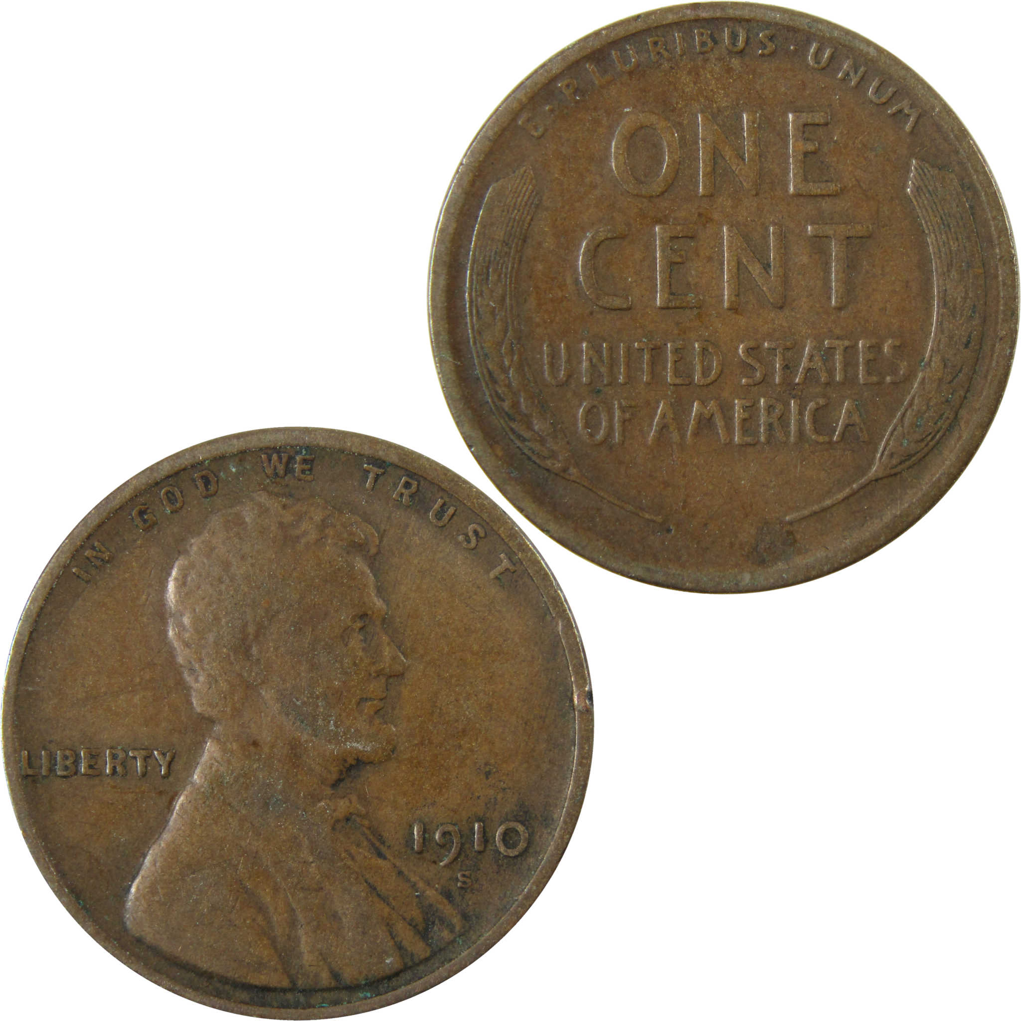 1910 S Lincoln Wheat Cent VF Very Fine Penny 1c Coin SKU:I28146