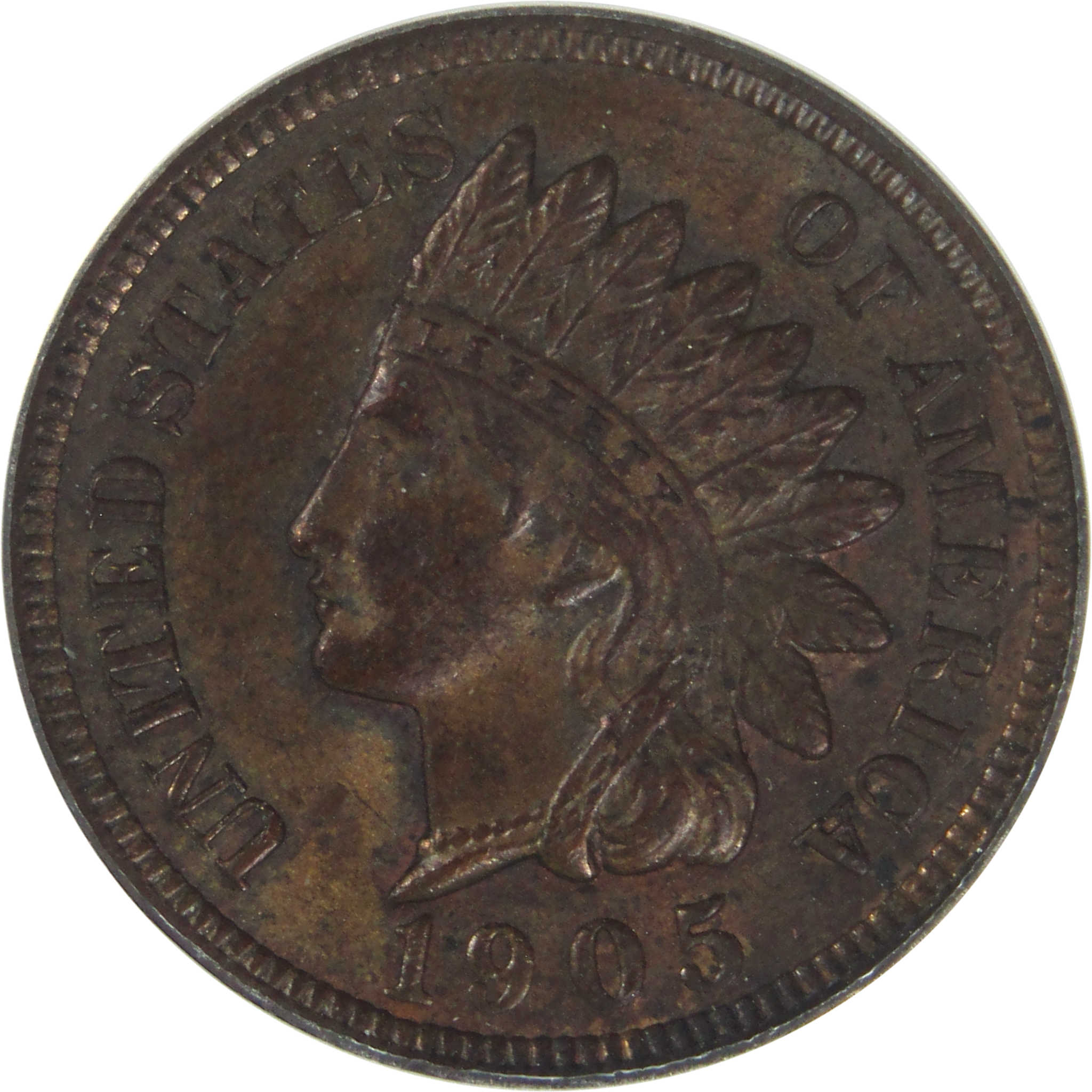 1905 Indian Head Cent MS 60 Details ANACS 1c Uncirculated SKU:I14961