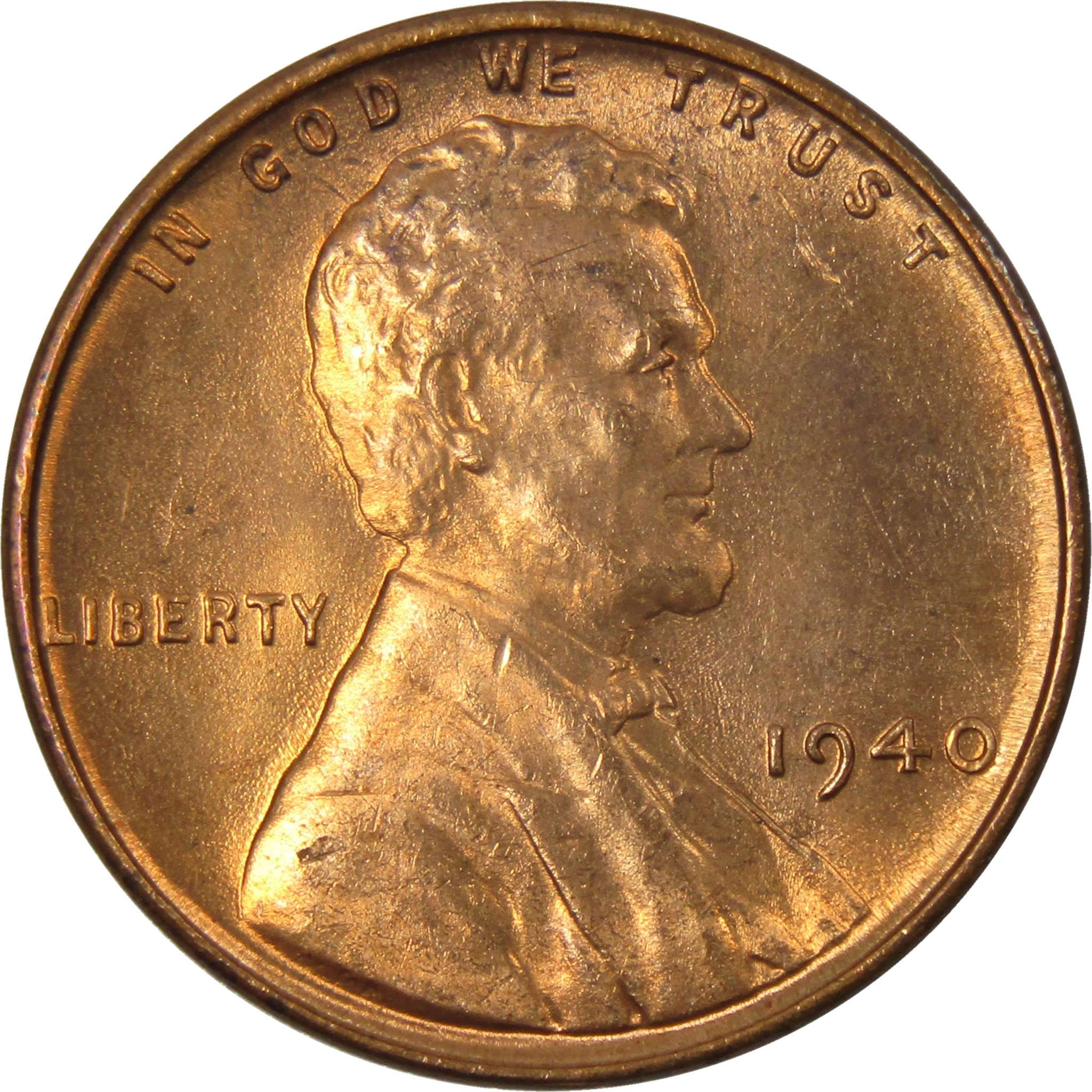 1940 Lincoln Wheat Cent BU Uncirculated Mint State Bronze Penny 1c Coin