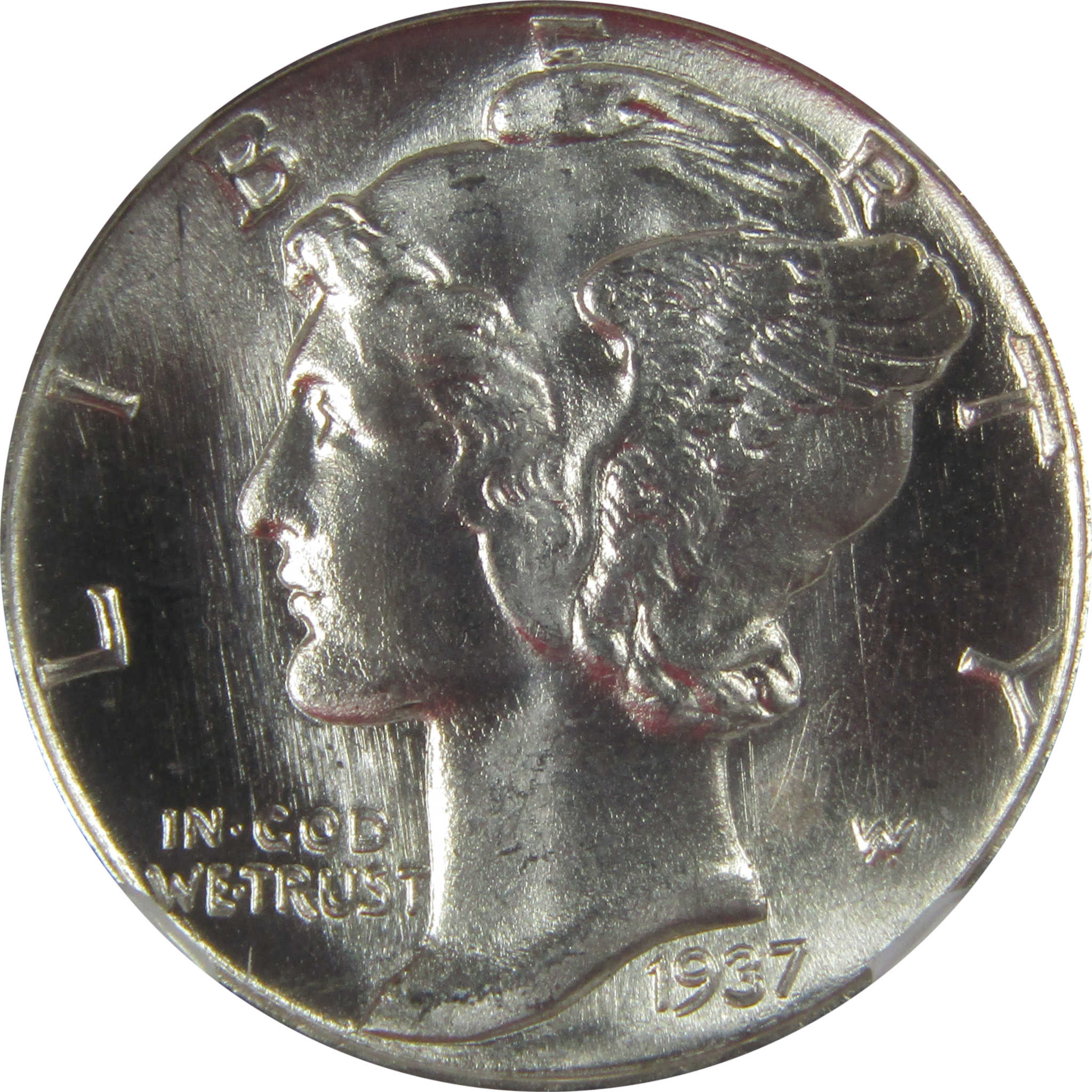 1937 S Mercury Dime MS 66 FB NGC Silver Uncirculated SKU:I23195