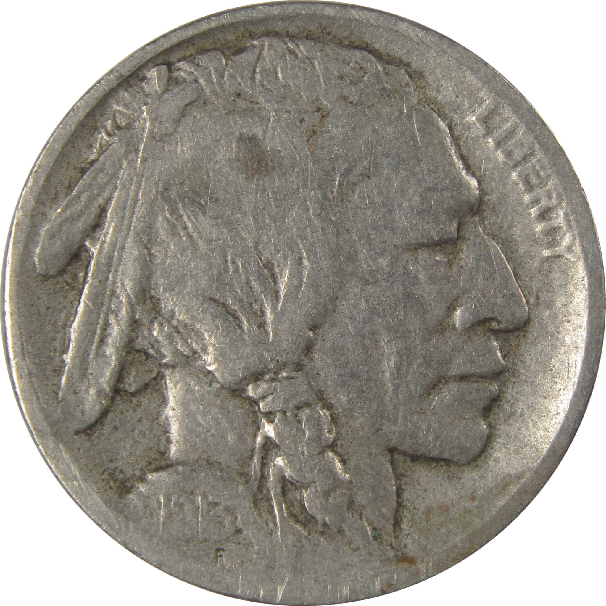 1913 S Type 1 Indian Head Buffalo Nickel F Fine Details SKU:I22914