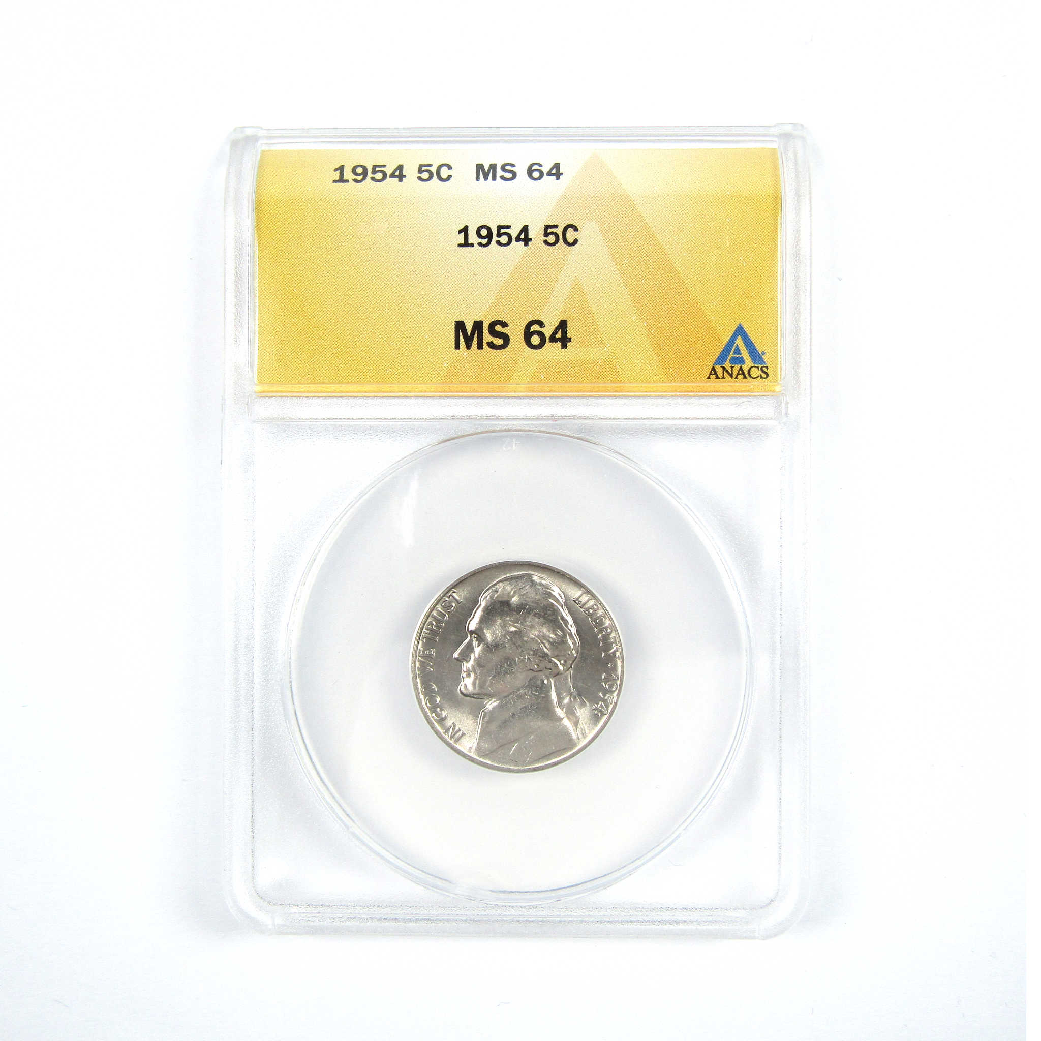 1954 Jefferson Nickel MS 64 ANACS 5c Uncirculated Coin SKU:CPC5242